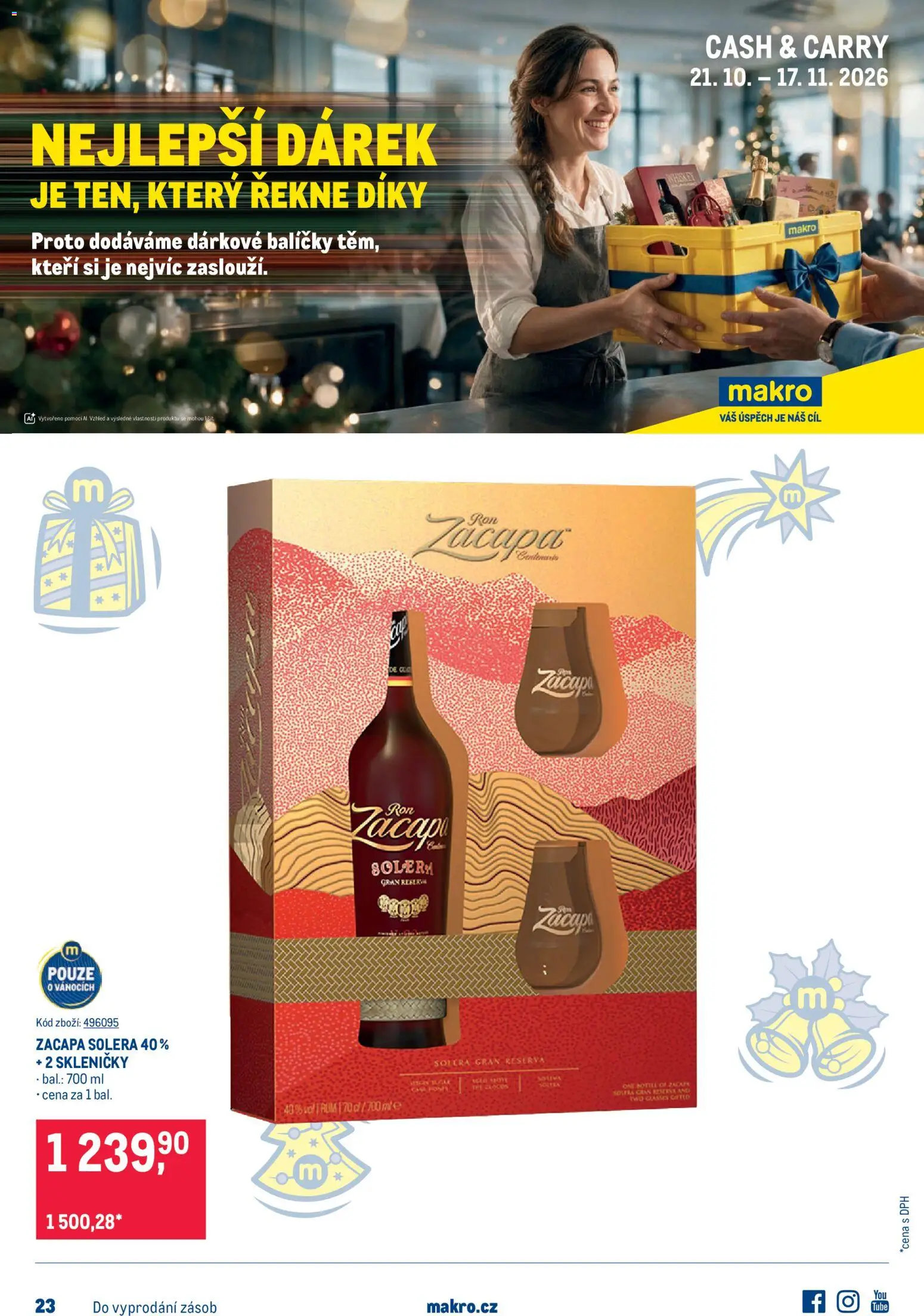 Makro leták - Dárkové balíčky od 21.10.2026 | Strana: 1 | Produkty: Rum, Skleničky, Zacapa