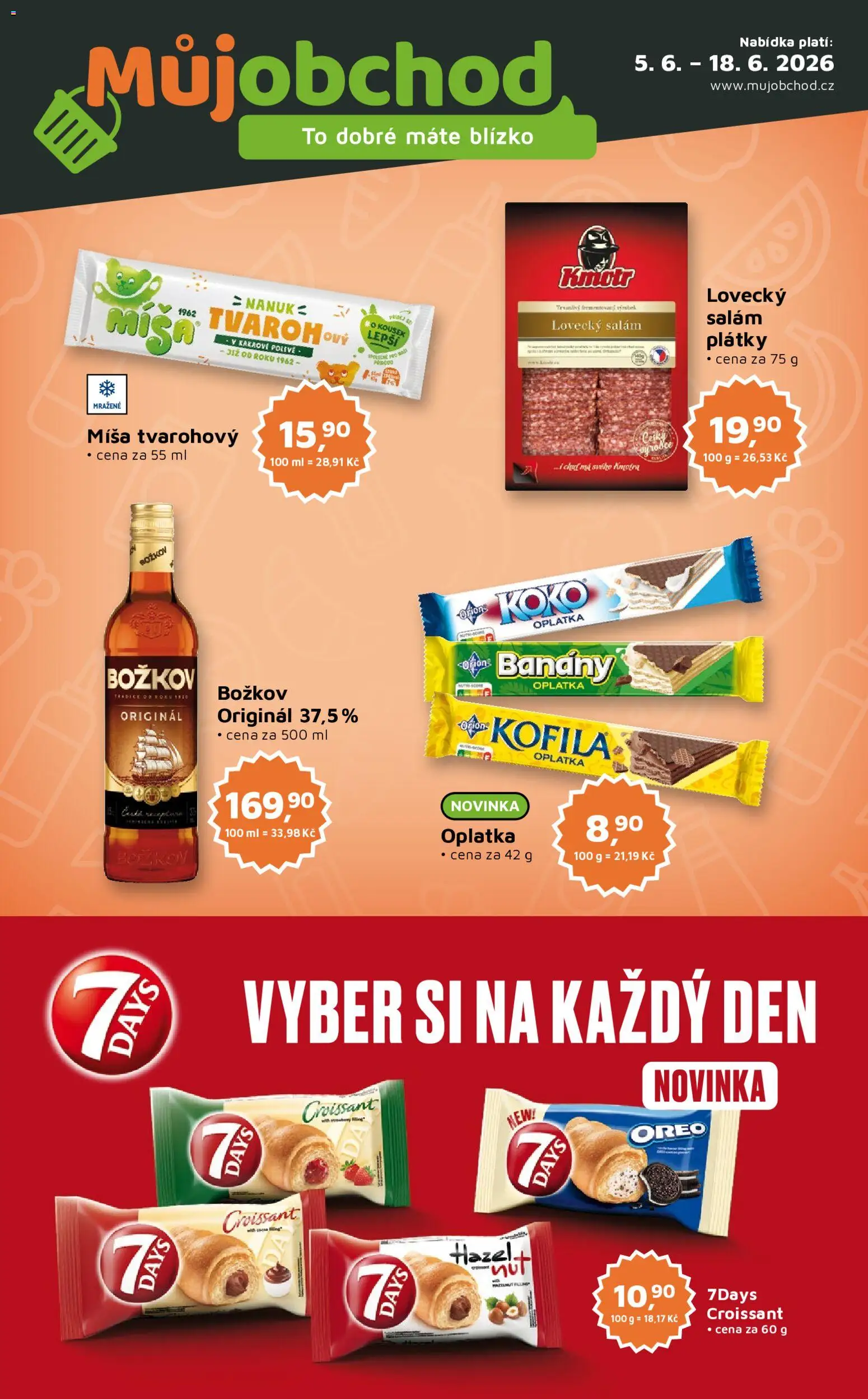 Můj obchod leták - Brand od 05.06.2026 | Strana: 1 | Produkty: Nanuk, Salám, Banány, Lovecký salám
