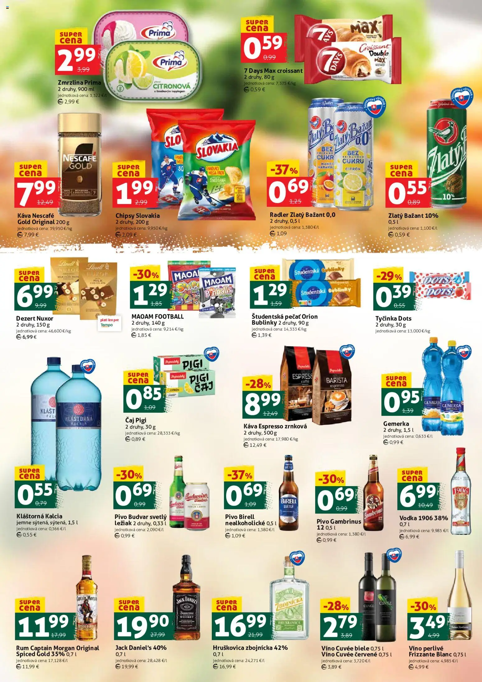 Nové COOP Jednota akcie – leták je platný od 15.05.2026 | Strana: 3 | Produkty: Čaj, Smotana, Chipsy, Gemerka