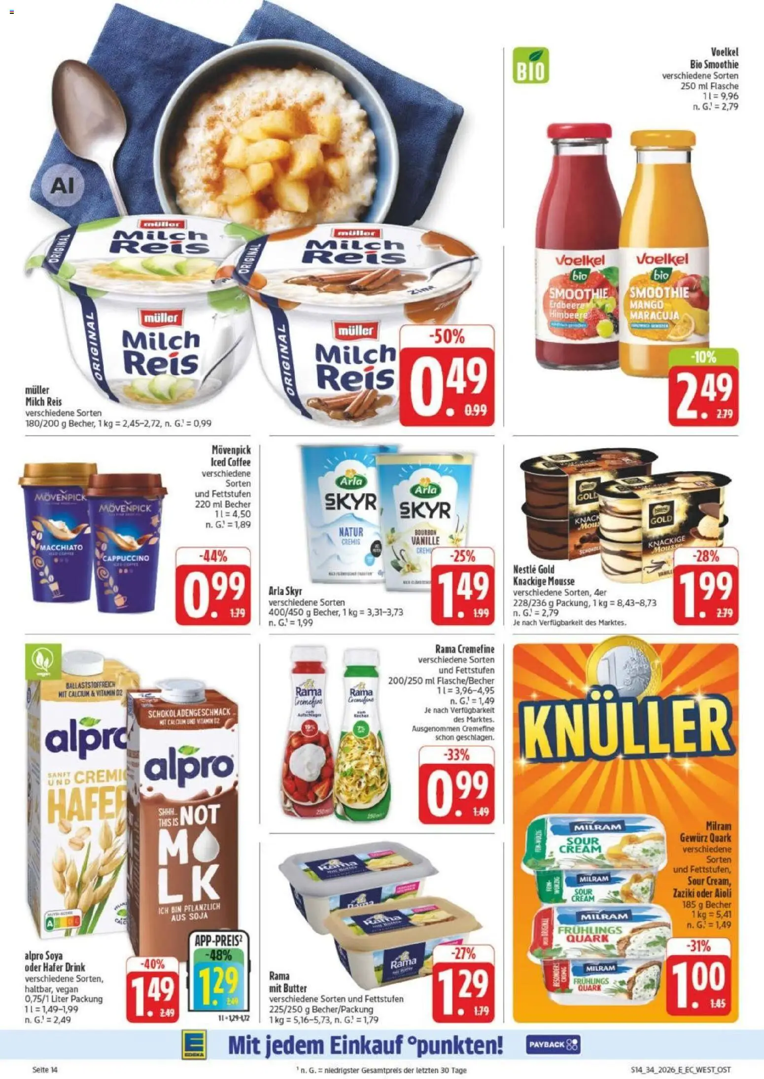Edeka Prospekt Leipzig – gültig ab 17.08.2026 | Seite: 18 | Produkte: Rama, Quark, Milram, Mango