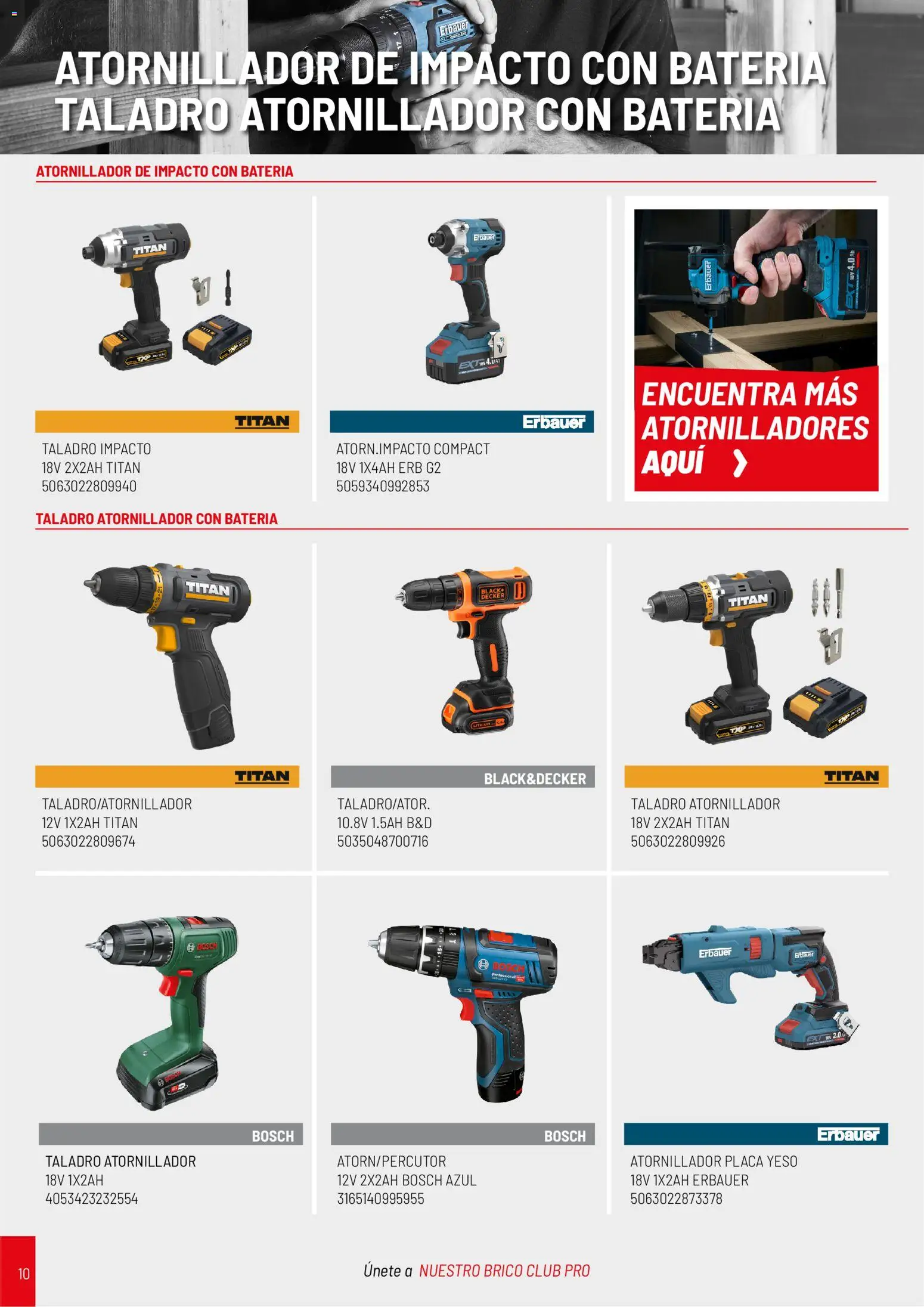 Brico Depôt Catalogo de Herramientas │ válido desde el 07/10/2026 | Página: 10 | Productos: Batería