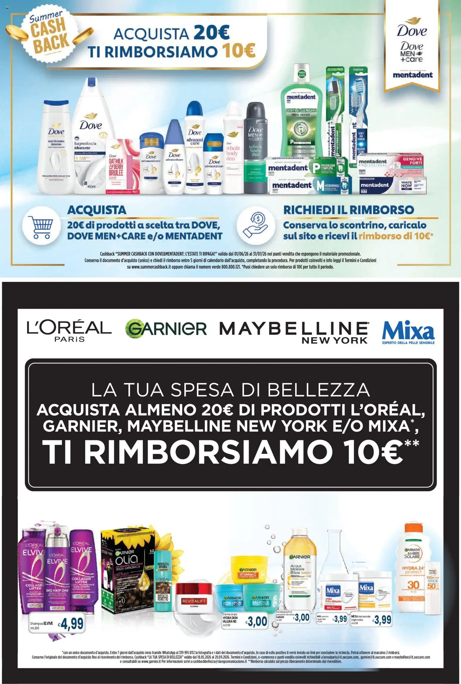 Volantino Famila del 16/07/2026 | Pagina: 7 | Prodotti: Crema, Acqua micellare, Acqua, Menta