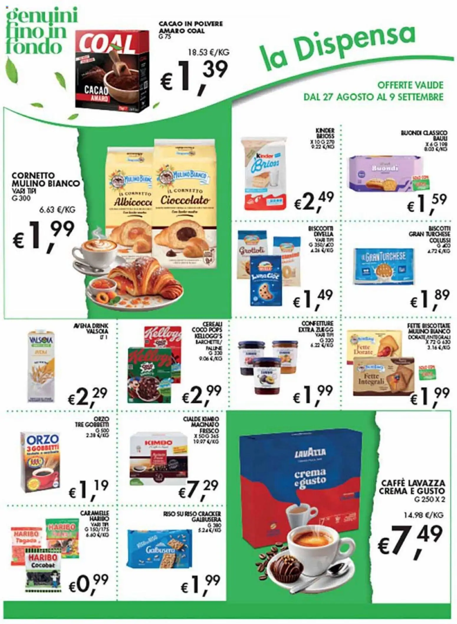 Volantino Coal del 27/08/2026 | Pagina: 10 | Prodotti: Cioccolato, Cialde, Lavazza, Amaro