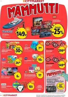 K-Citymarket-mainoslehti voimassa 18.05.2026 alkaen | Sivu: 10 | Tuotteet: Maastopyörä, Vesipyssy, Koripallo