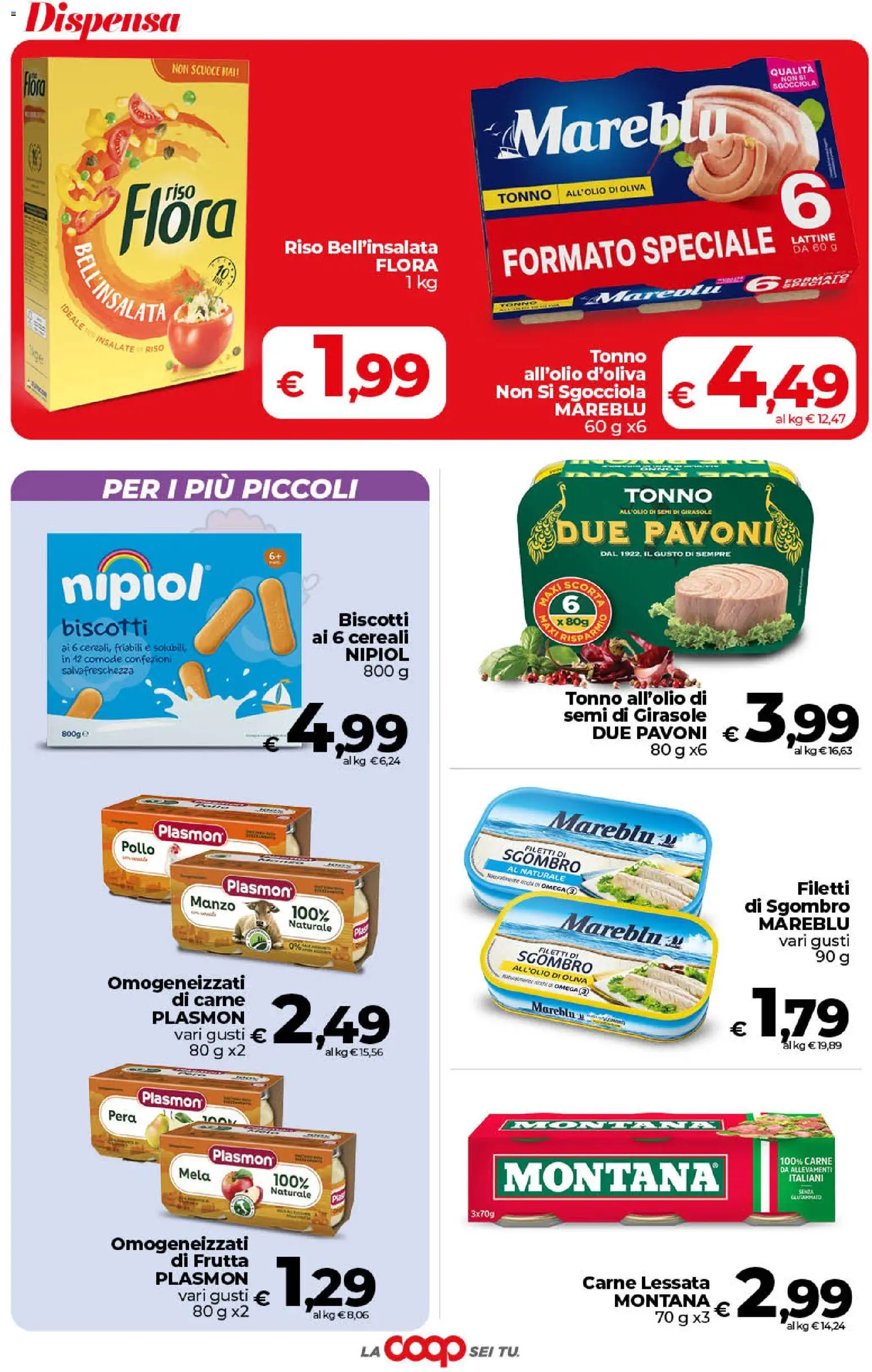 Volantino COOP del 11/08/2026 | Pagina: 28 | Prodotti: Pollo, Biscotti, Pera, Sgombro
