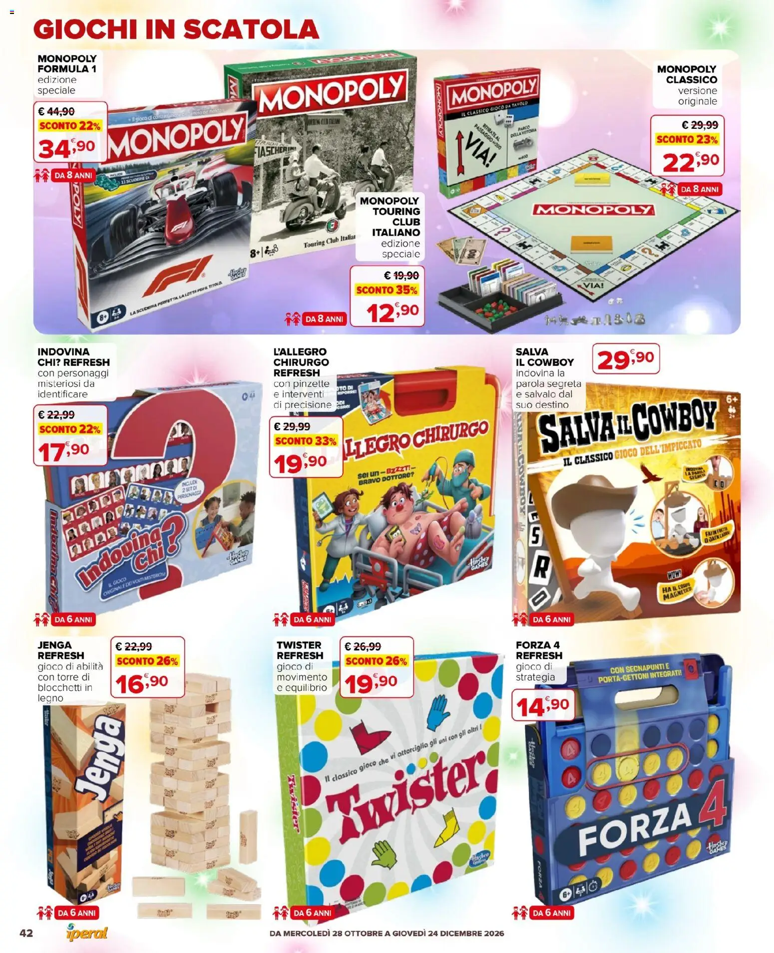 Volantino Iperal del 28/10/2026 | Pagina: 42 | Prodotti: Gioco, Tavolo, Scatola
