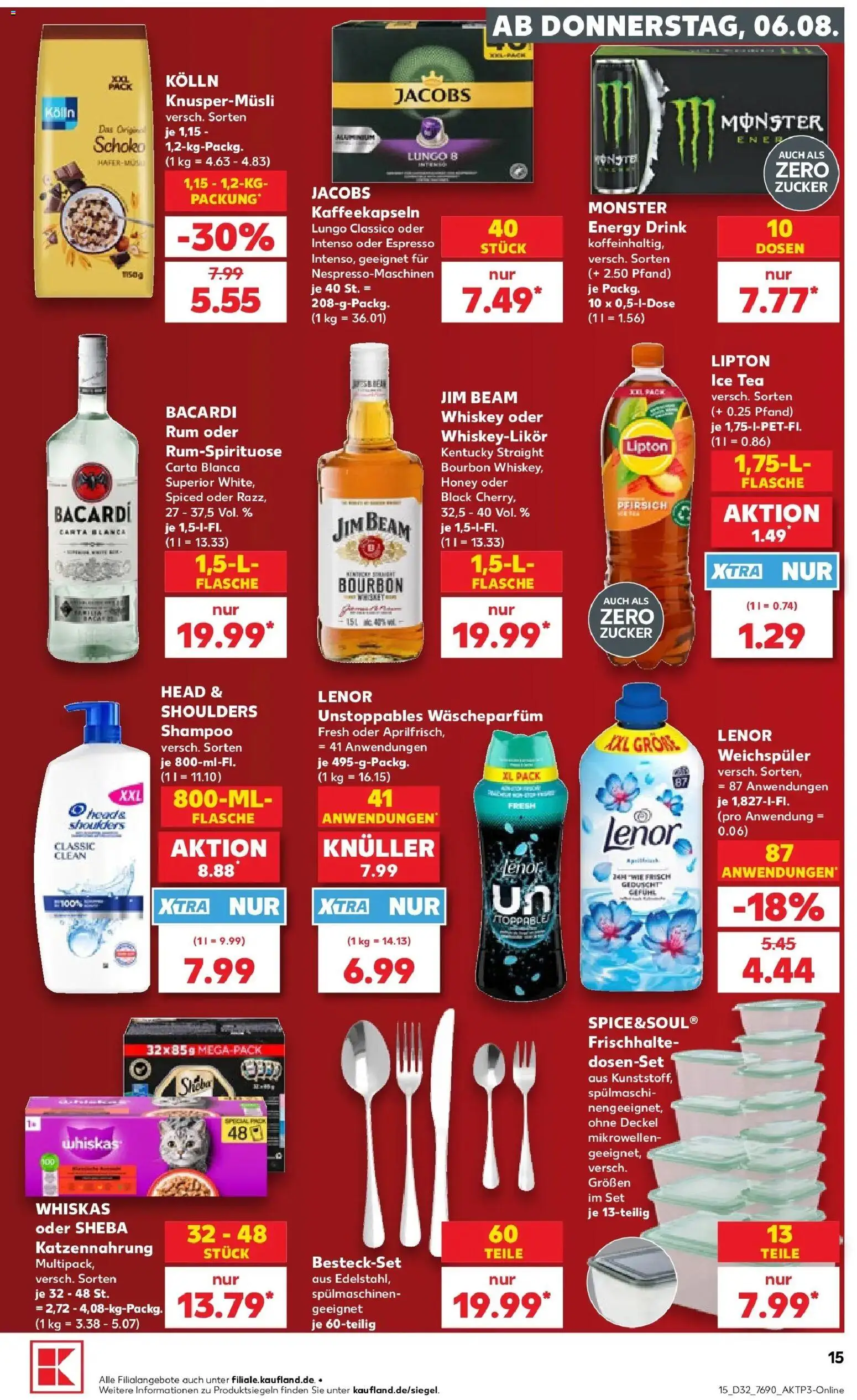 Kaufland Prospekt Calw – gültig ab 03.08.2026 | Seite: 24 | Produkte: Sheba, Weichspüler, Zucker, Pfirsich
