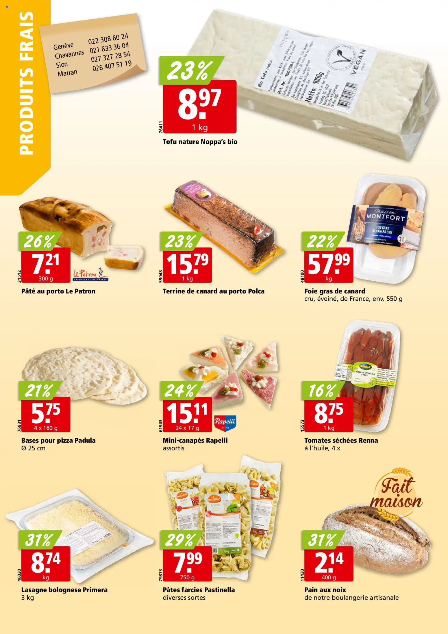 Aligro aktionen Chavannes, Matran, Genève, Sion – gültig ab 12.10.2026 | Seite: 12 | Produkte: Pizza, Tofu