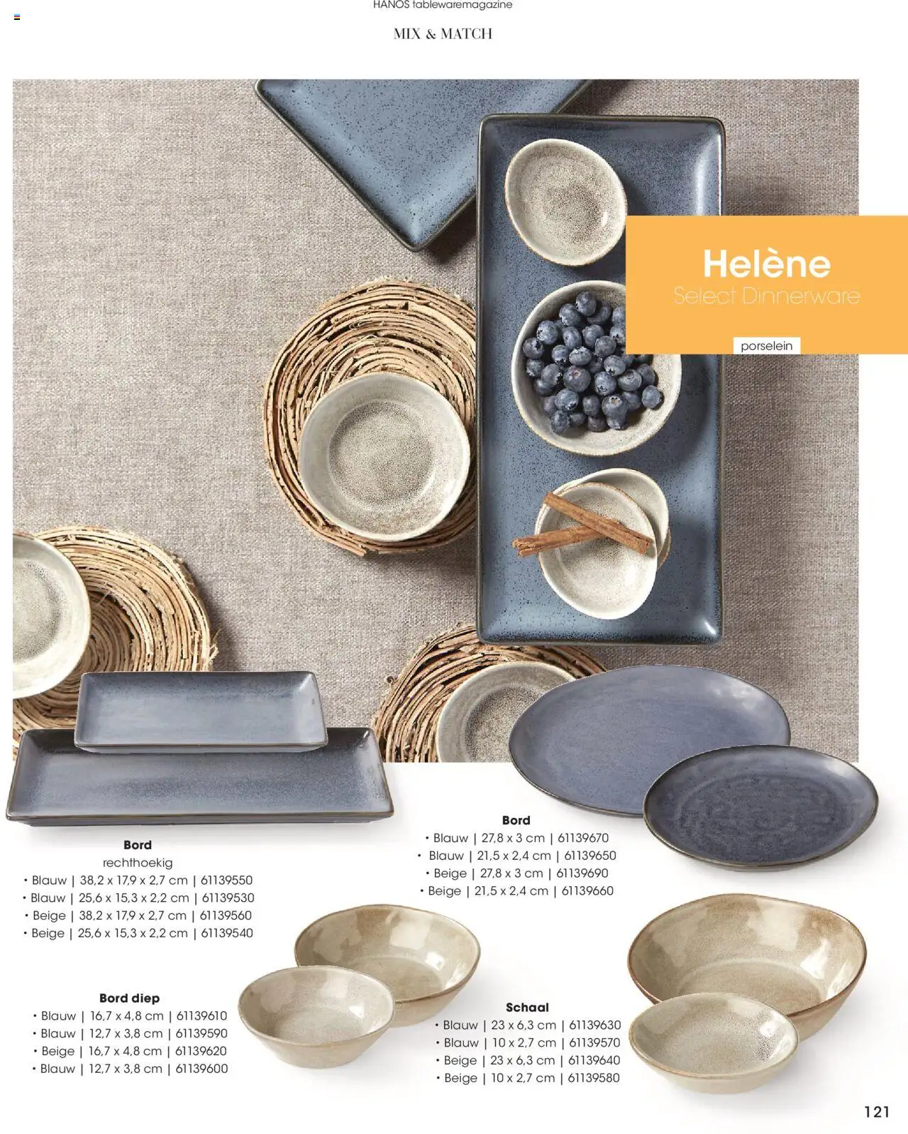 {H1} | Pagina: 121 | Producten: Bord, Schaal