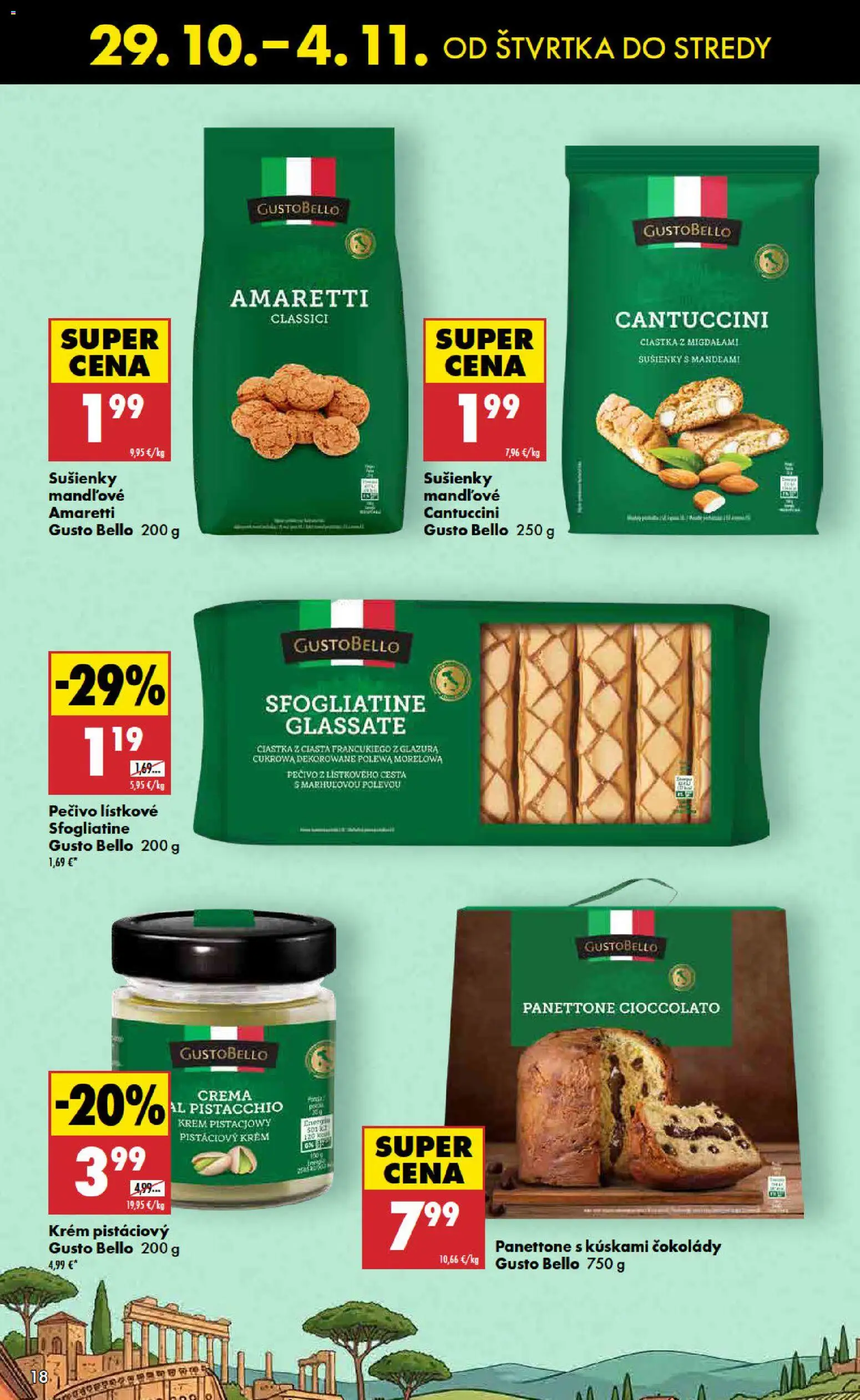 Nové Biedronka akcie – leták je platný od 29.10.2026 | Strana: 18 | Produkty: Sušienky, Krém, Pečivo