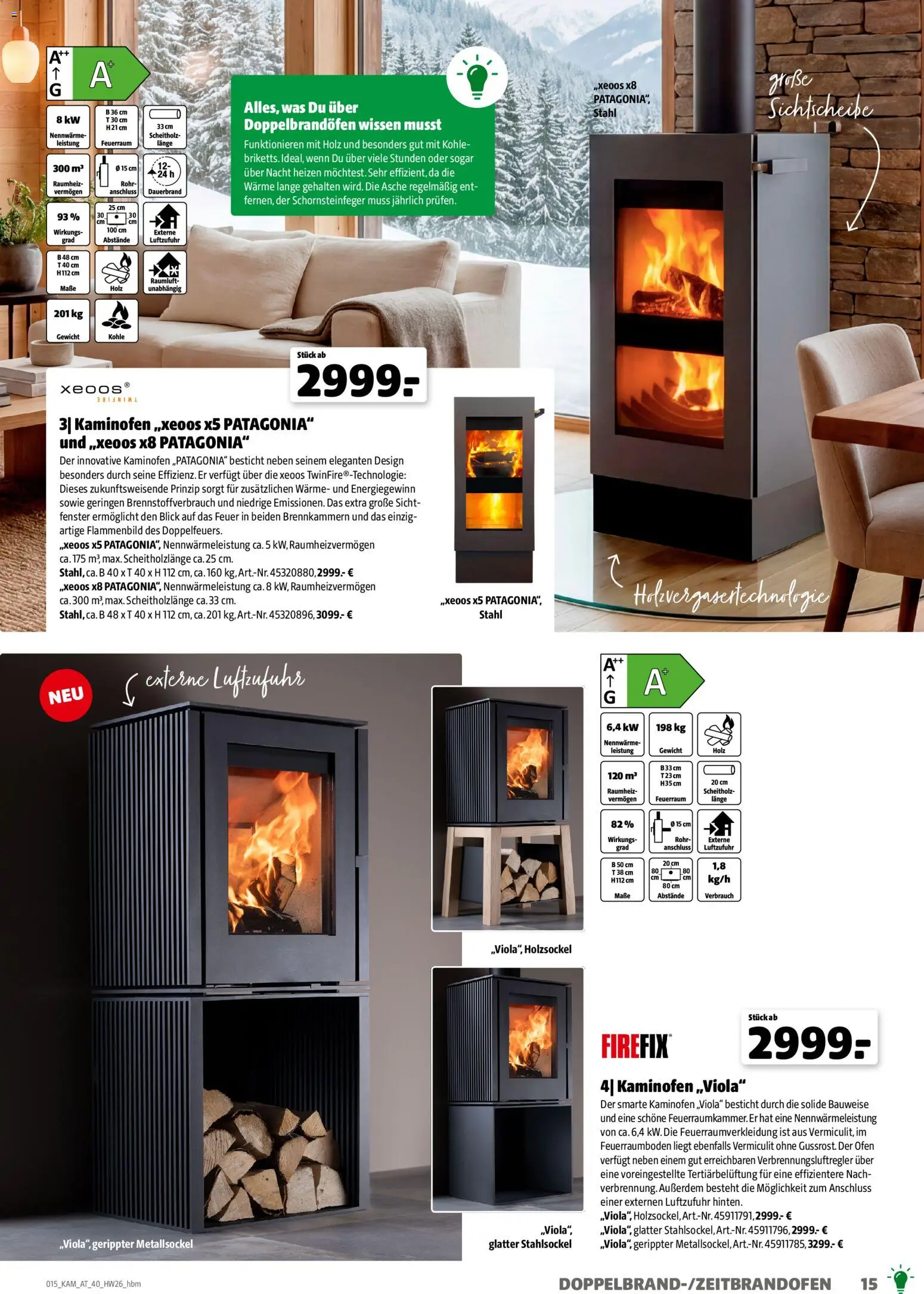 Hagebau Kaminofen und Zubehör gültig ab 29.07.2026 | Seite: 15 | Produkte: Ofen, Gewicht