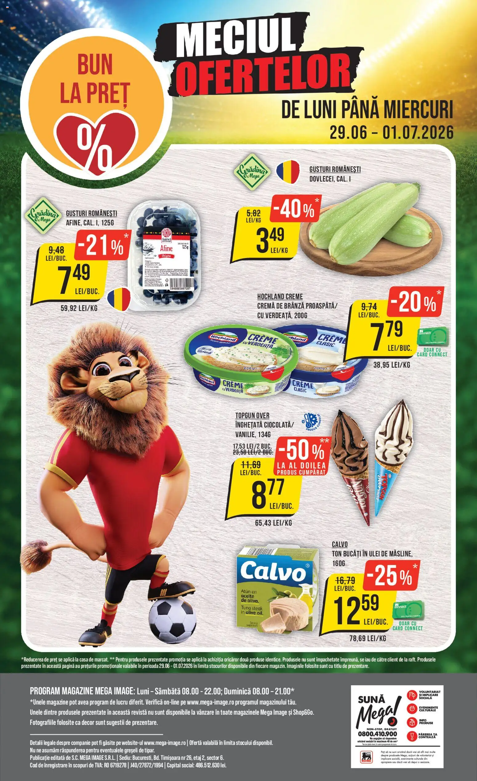 Noul catalog Mega Image – valabil de la 25.06.2026 | Pagină: 24 | Produse: Cremă, Ulei, Înghețată, Verdeață