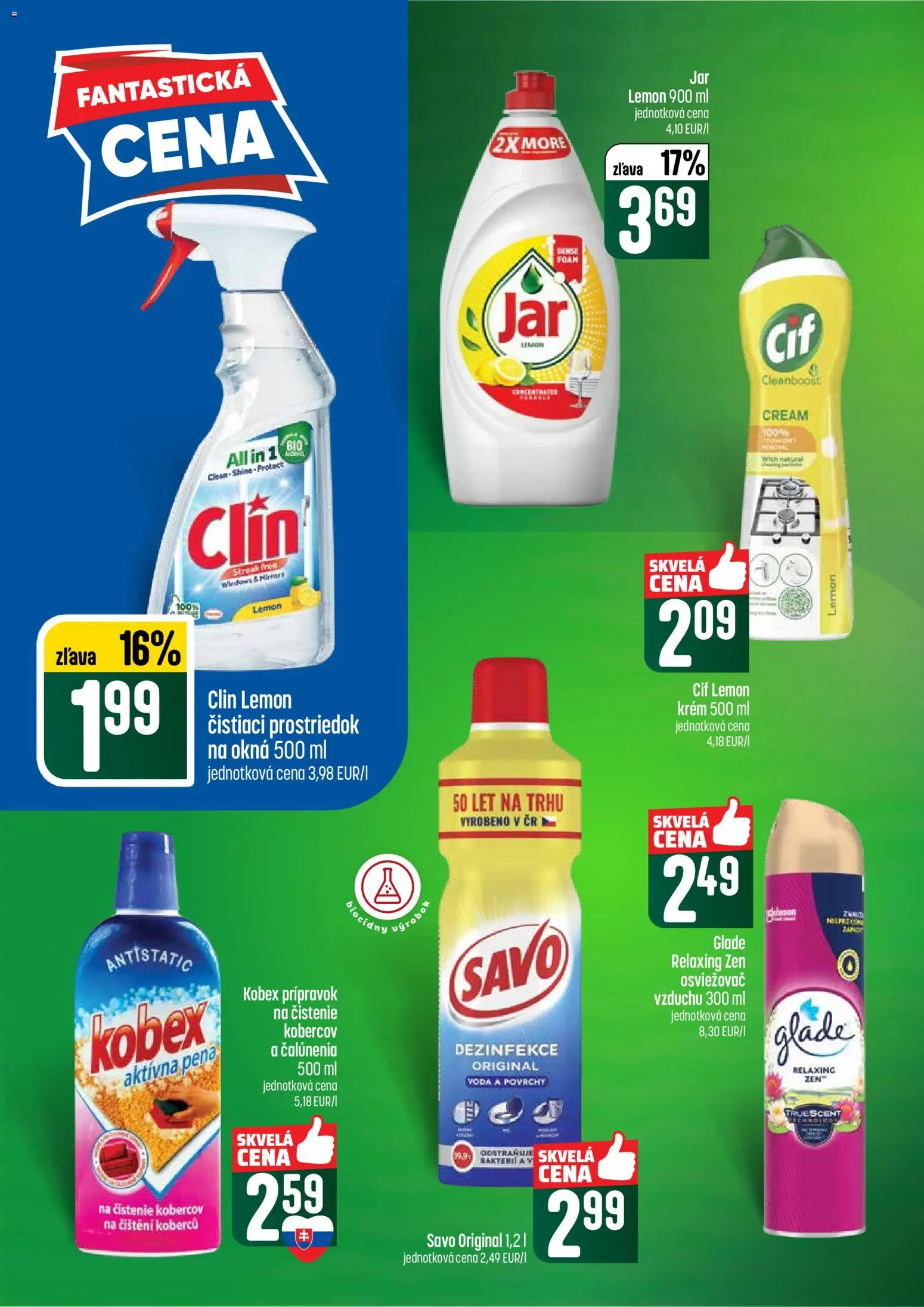 Nové COOP Jednota akcie – leták je platný od 21.05.2026 | Strana: 56 | Produkty: Savo, Čistiaci prostriedok, Krém, Cif