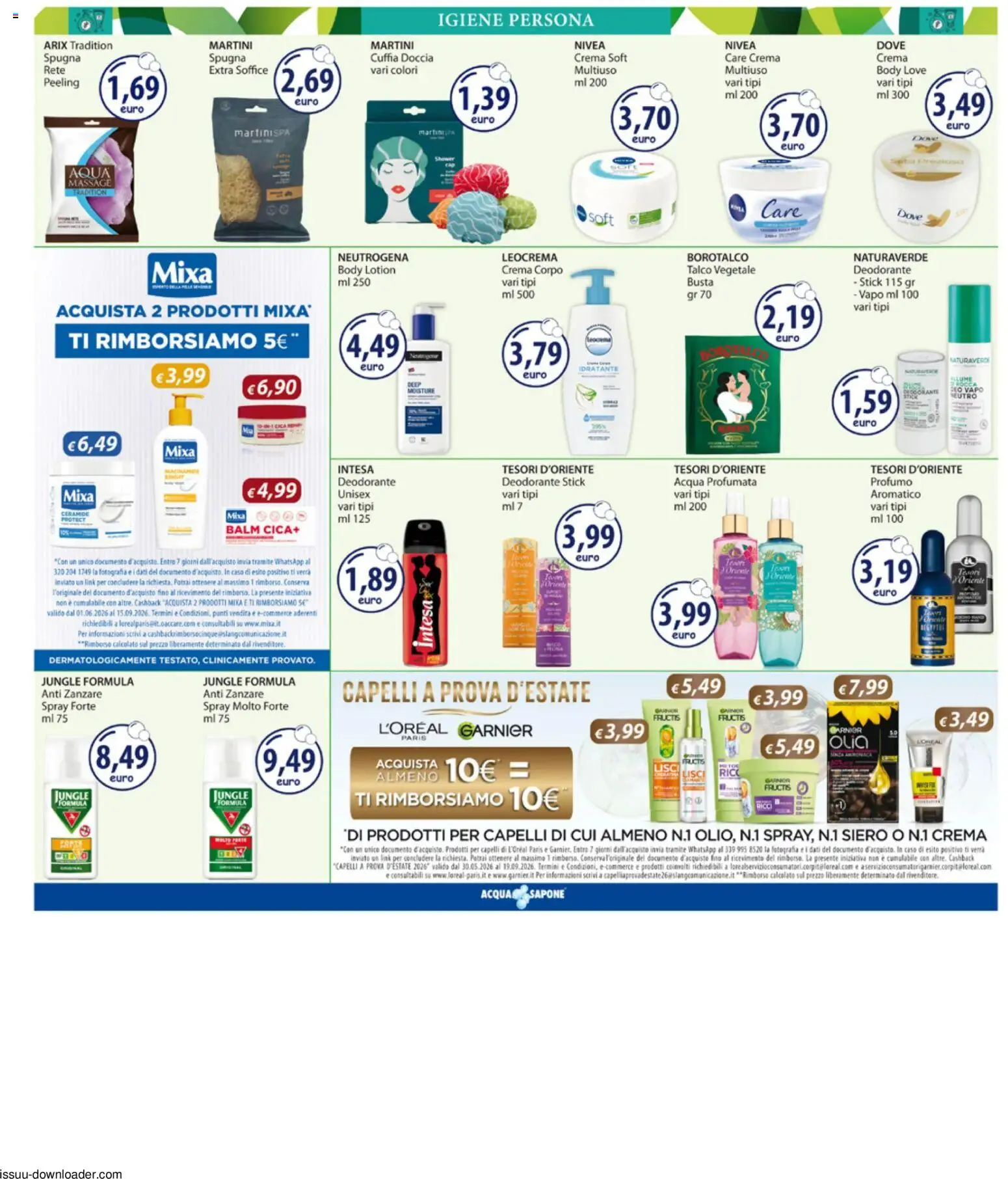 Volantino Acqua e Sapone del 27/07/2026 | Pagina: 7 | Prodotti: Spugna, Crema, Peeling, Profumo
