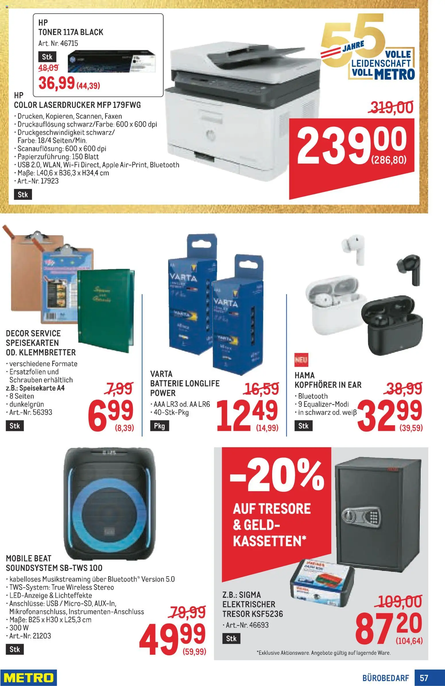 Metro angebote Profi gültig ab 09.07.2026 | Seite: 57 | Produkte: USB, Toner, Batterie, Apple