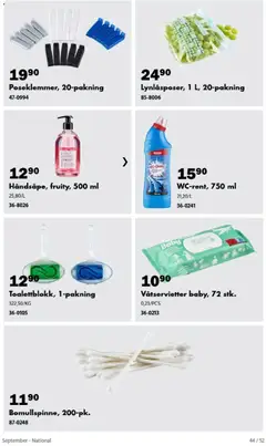 Forhåndsvisning av Biltema kundeavis September - National gyldig fra 01/09/2026 | Side: 44 | Produkter: 1, Våtservietter