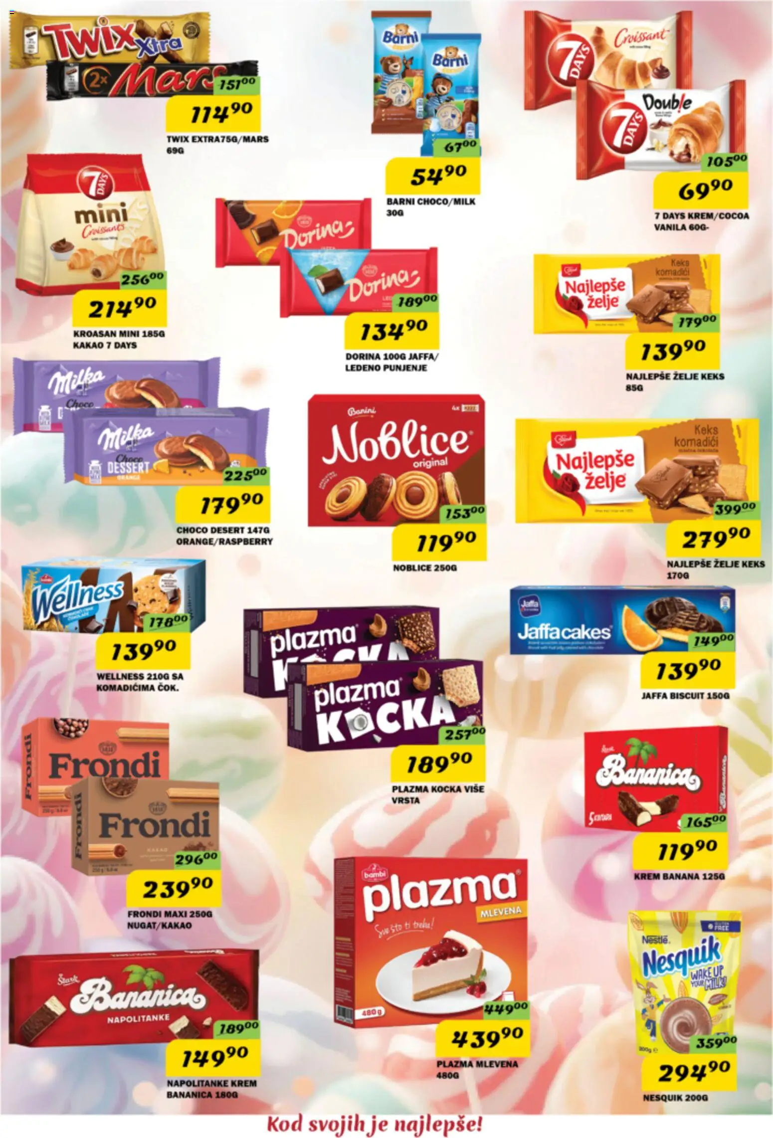 VP Dima katalog - važi od 16.07.2026 | Strana: 9 | Proizvode: Banana, Keks, Noblice, Napolitanke