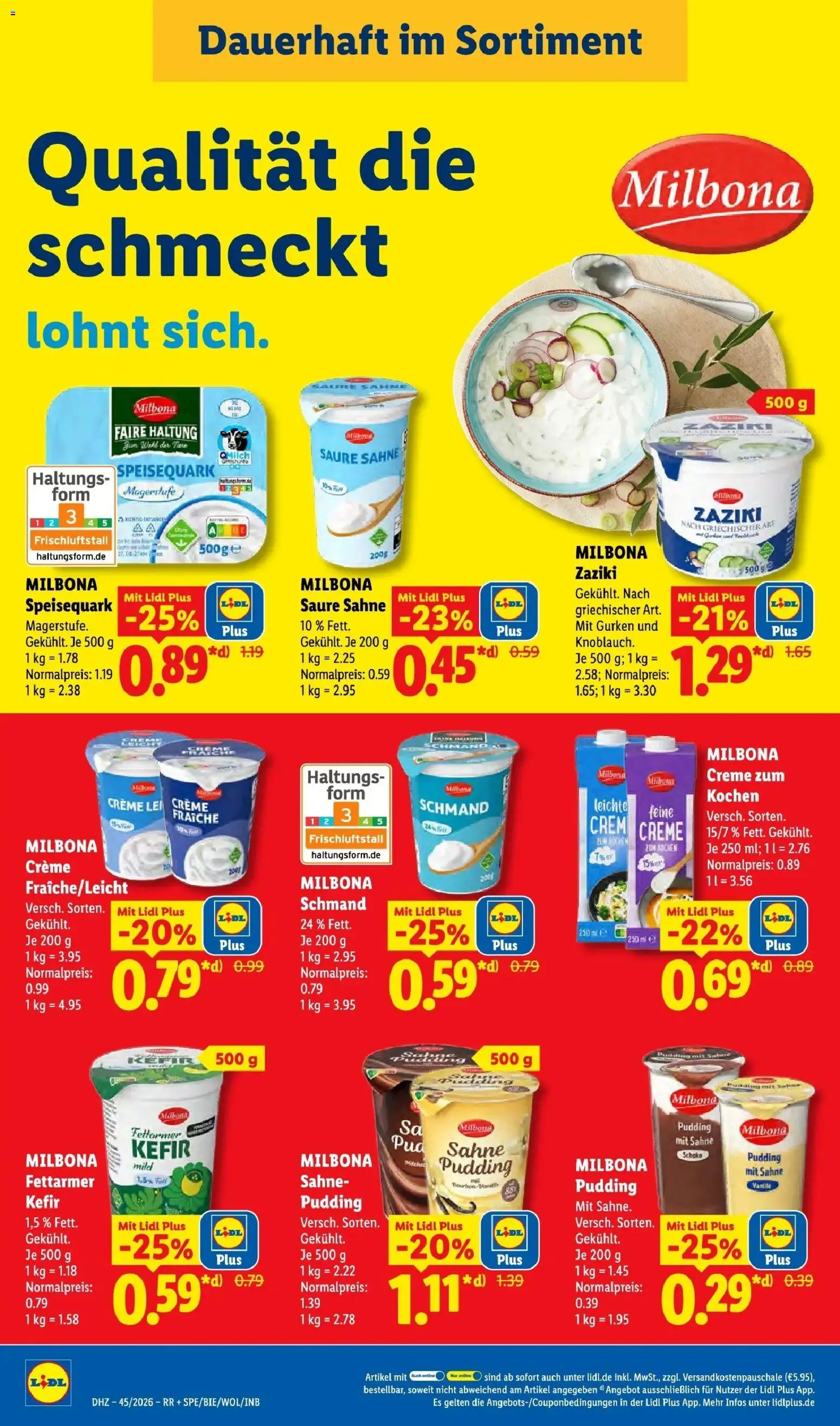 Lidl Prospekt Hagen (ab 02.11.2026) zum Blättern » Angebote | Seite: 36 | Produkte: Kefir, Creme, Sahne, Speisequark