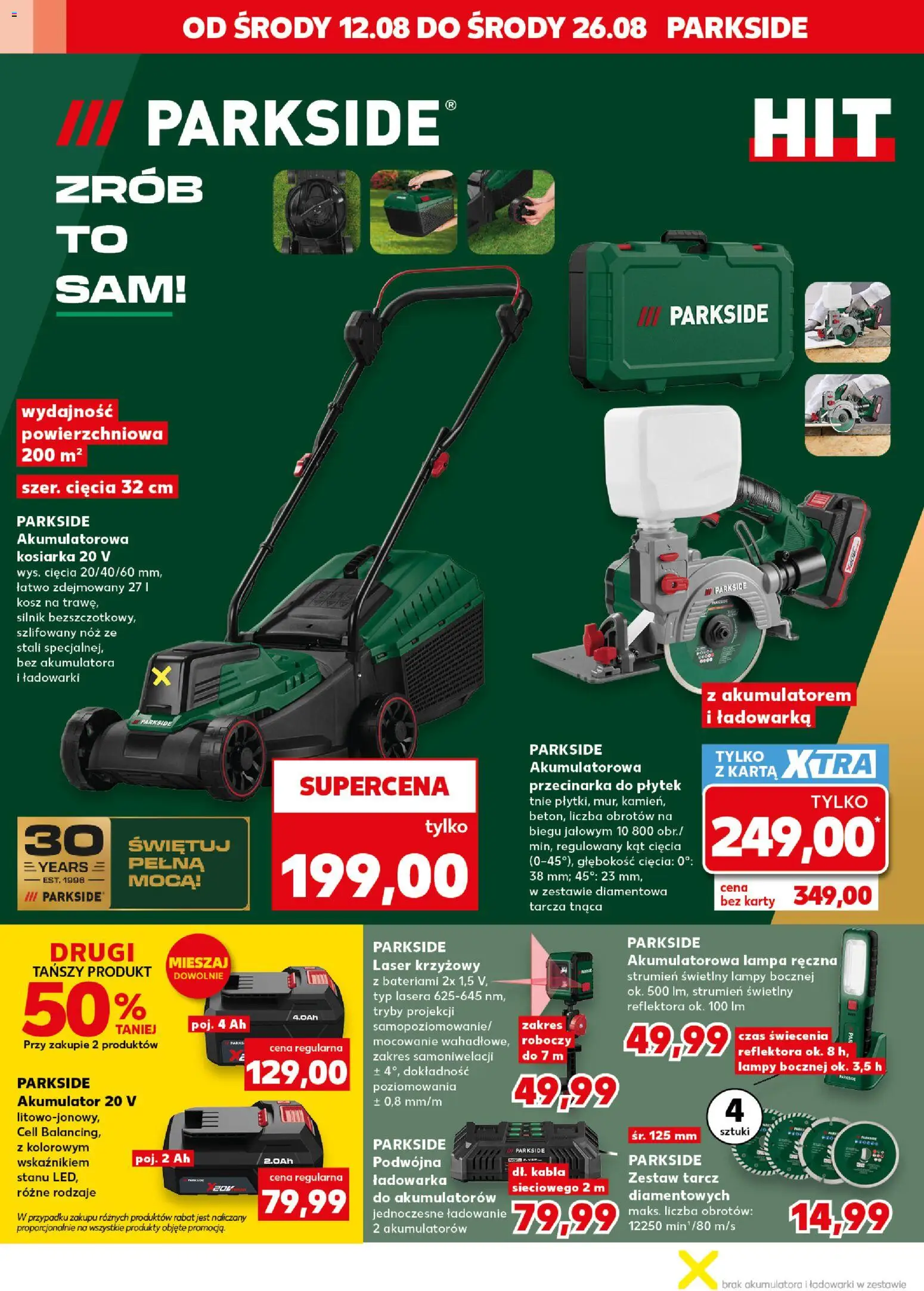Kaufland Polsko leták - Mocny start od 17.08.2026 | Strana: 28 | Produkty: Parkside, Karty, Lampa