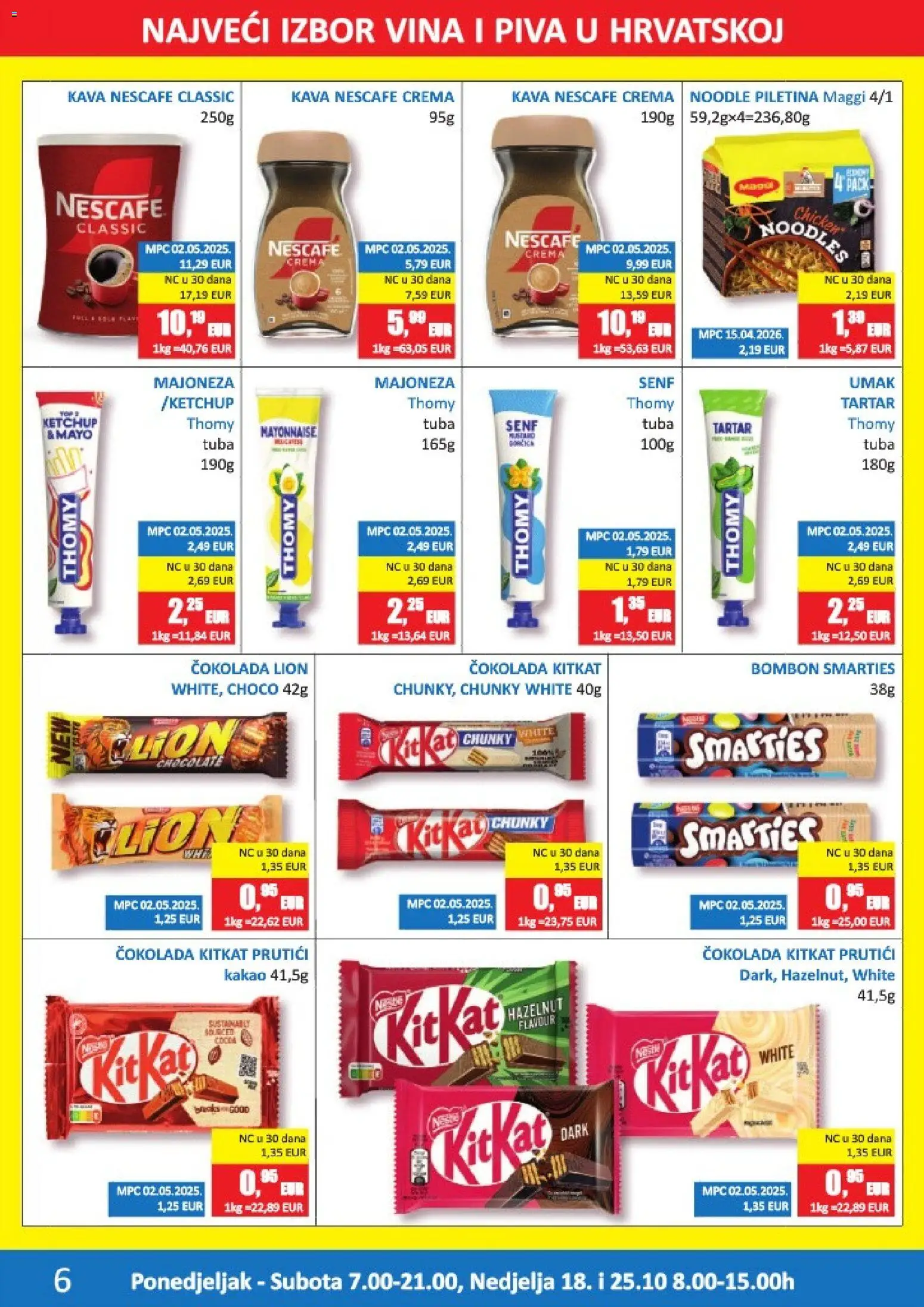 Vrutak katalog | vrijedi od 12.10.2026 | Stranica: 6 | Proizvodi: Kava nescafe, Piletina, Noodle, Majoneza