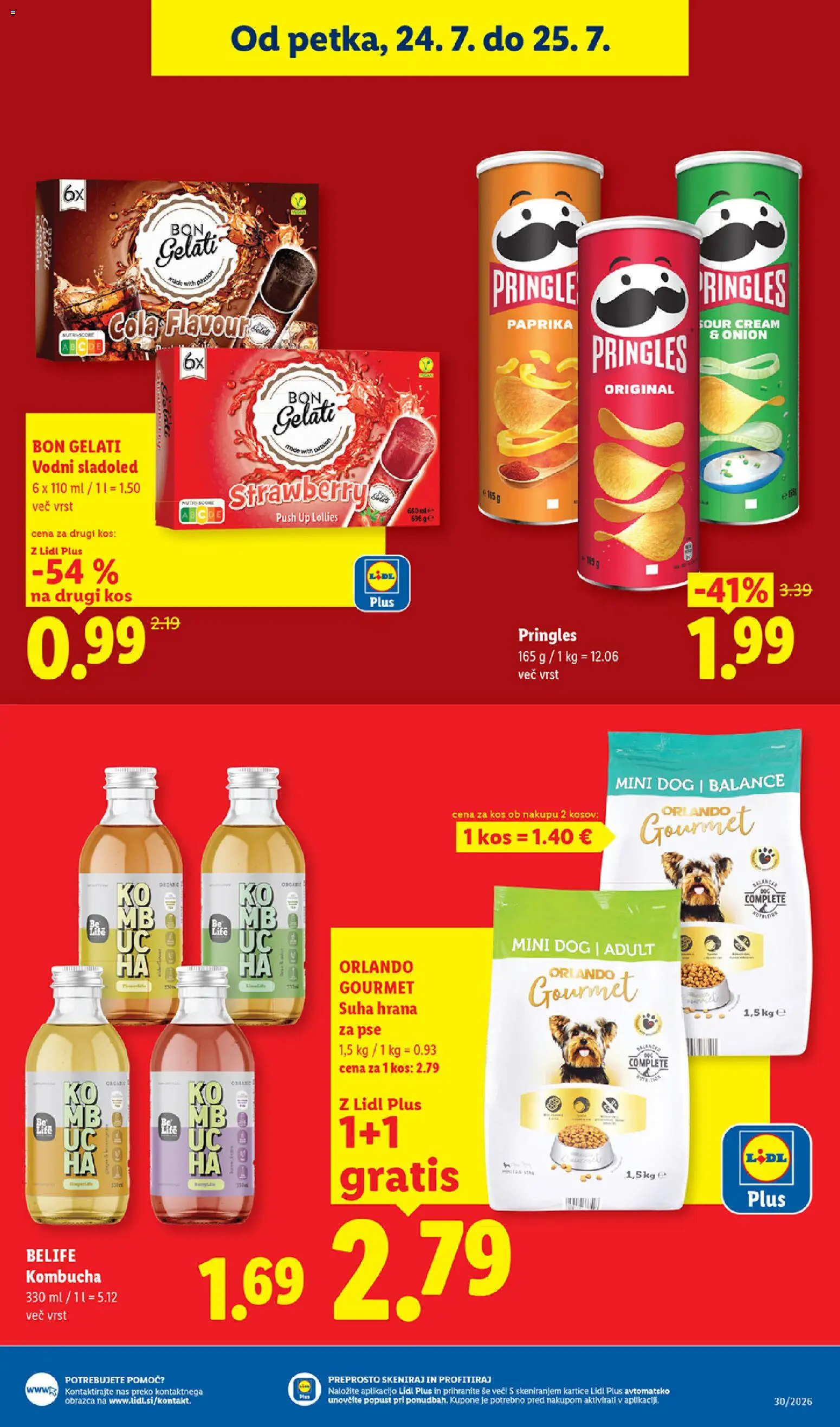 Novi Lidl katalog ponudbe – veljaven od 23.07.2026 | Stran: 45 | Izdelki: Hrana za pse, Paprika, Kos, Sladoled