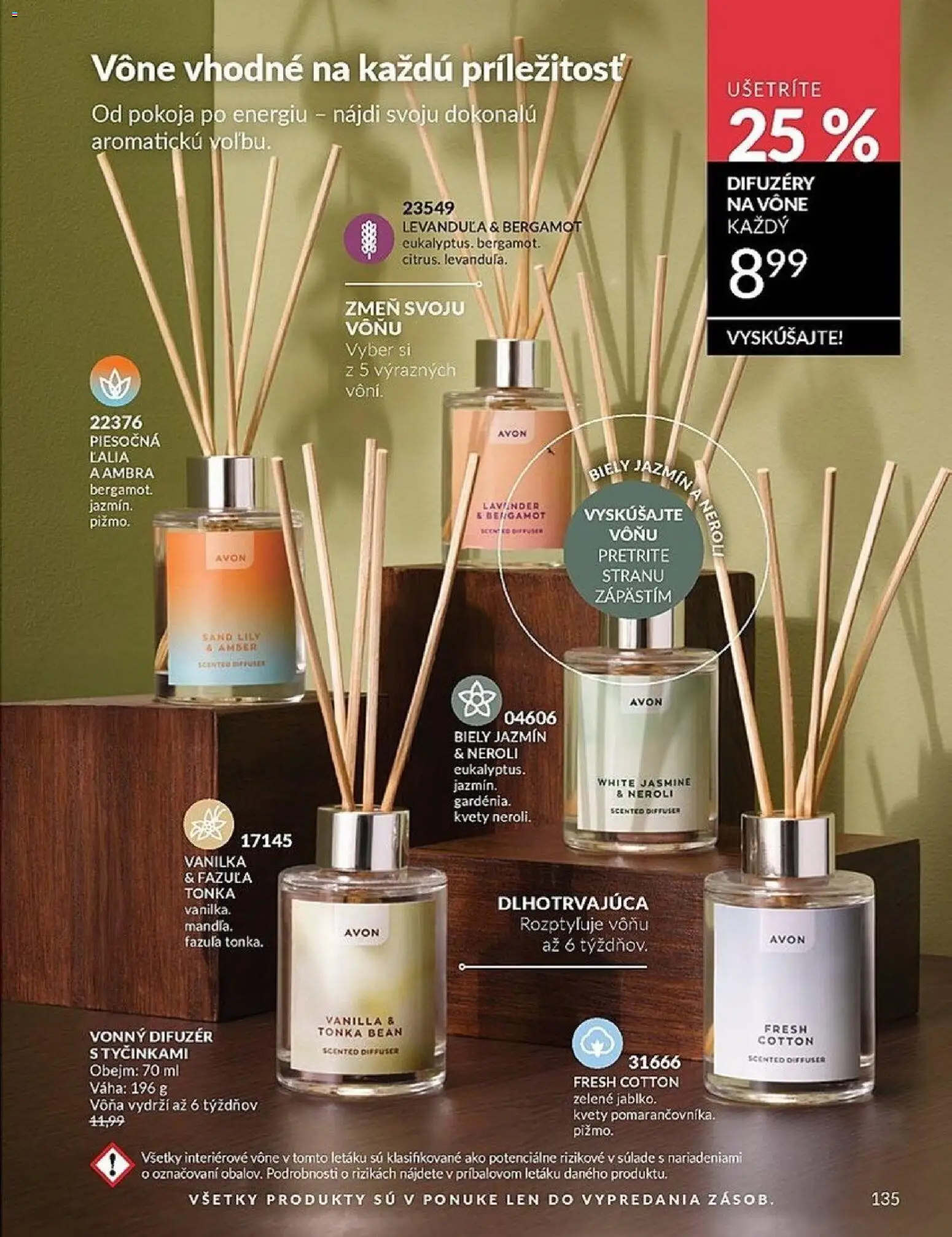 Nové Avon akcie – leták je platný od 01.03.2026 | Strana: 135 | Produkty: Difúzer, Kvety, Váha