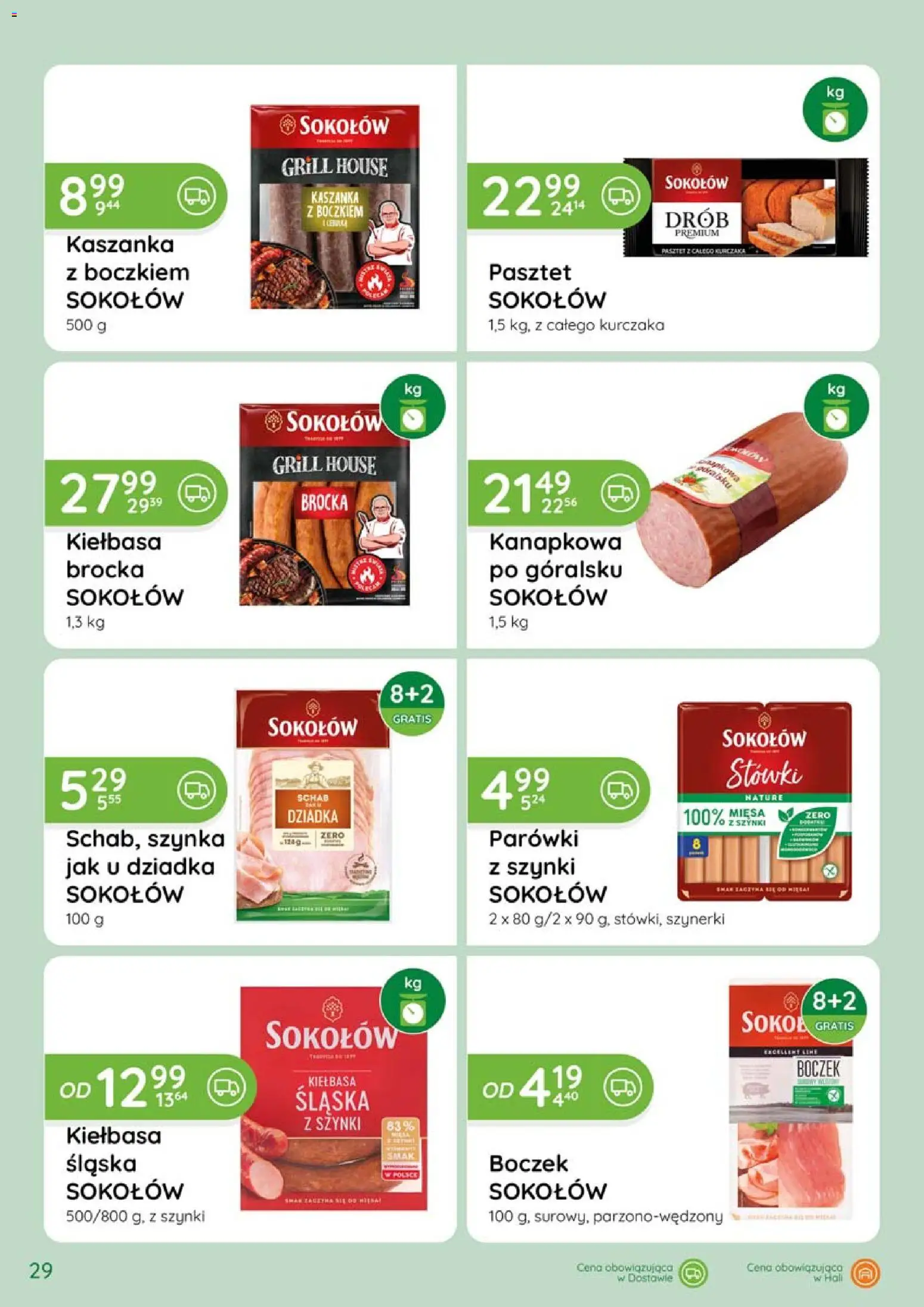 Eurocash gazetka - Katalog Wędlin od 07.05.2026 | Strona: 29 | Produkty: Grill, Parówki, Kaszanka, Boczek