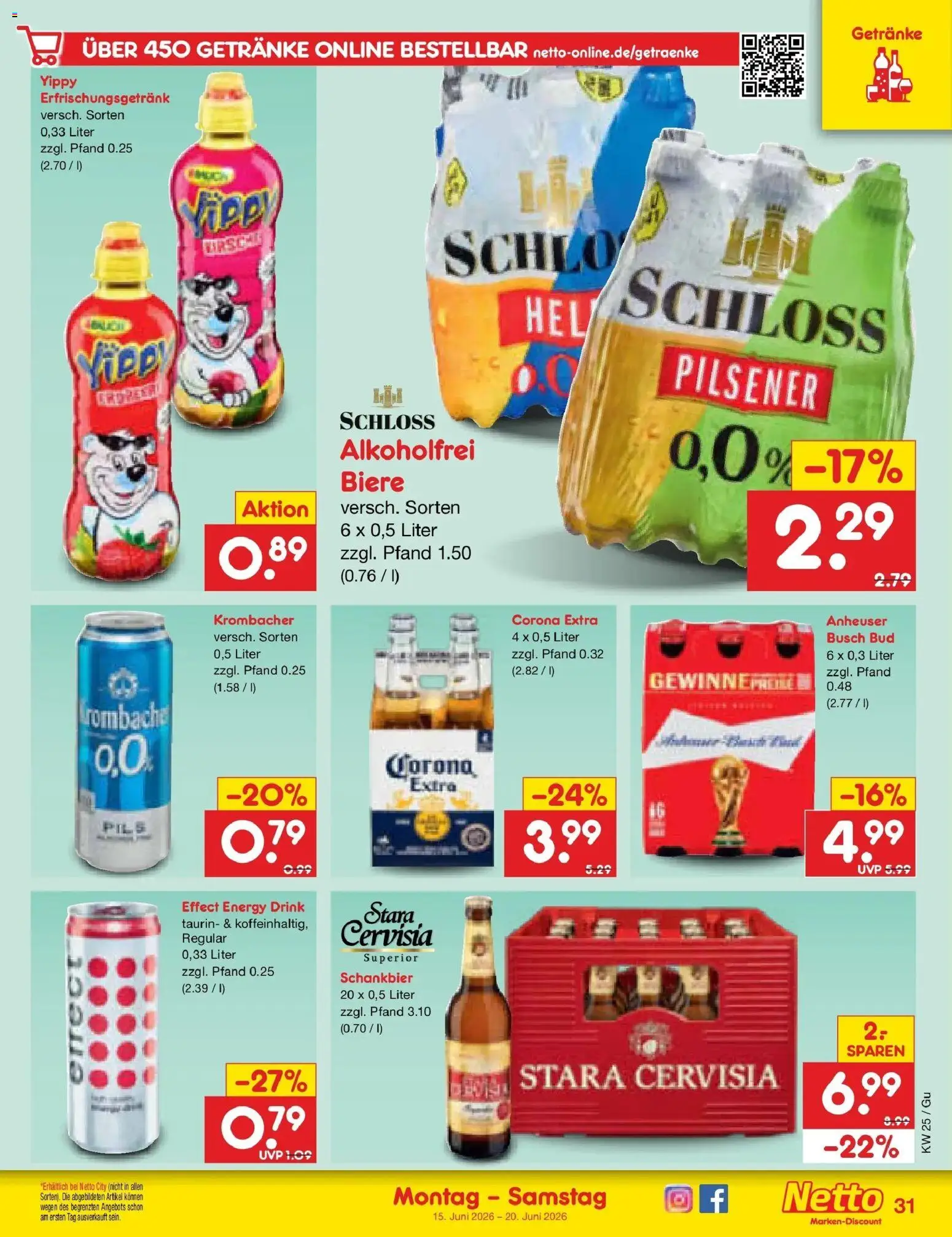 Netto Marken-Discount Prospekt Machern – gültig ab 14.06.2026 | Seite: 43 | Produkte: Energy, Pils, Krombacher