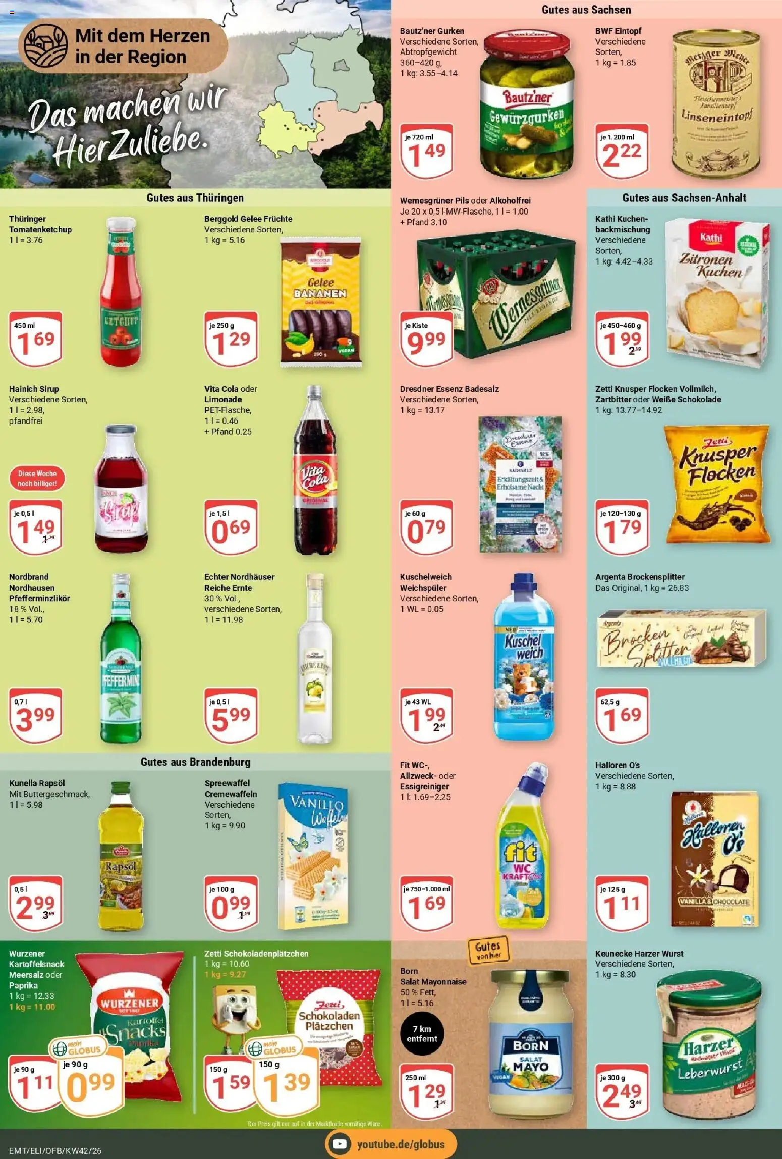 Globus Prospekt Mittelhausen (ab 12.10.2026) » Angebote online | Seite: 12 | Produkte: Cola, Bananen, Limonade, Sirup