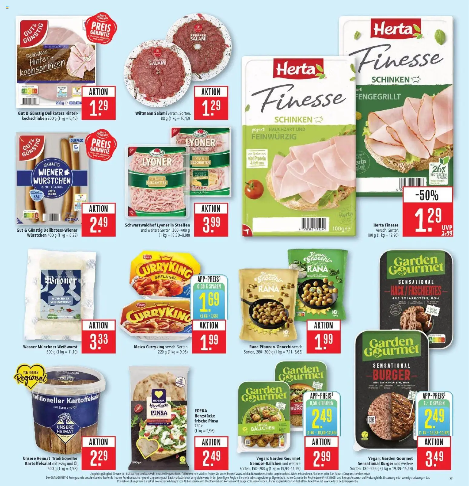 Marktkauf Prospekt Friedrichshafen (ab 28.09.2026) » Angebote online | Seite: 9 | Produkte: Gnocchi, Weißwurst, Meica, Salami