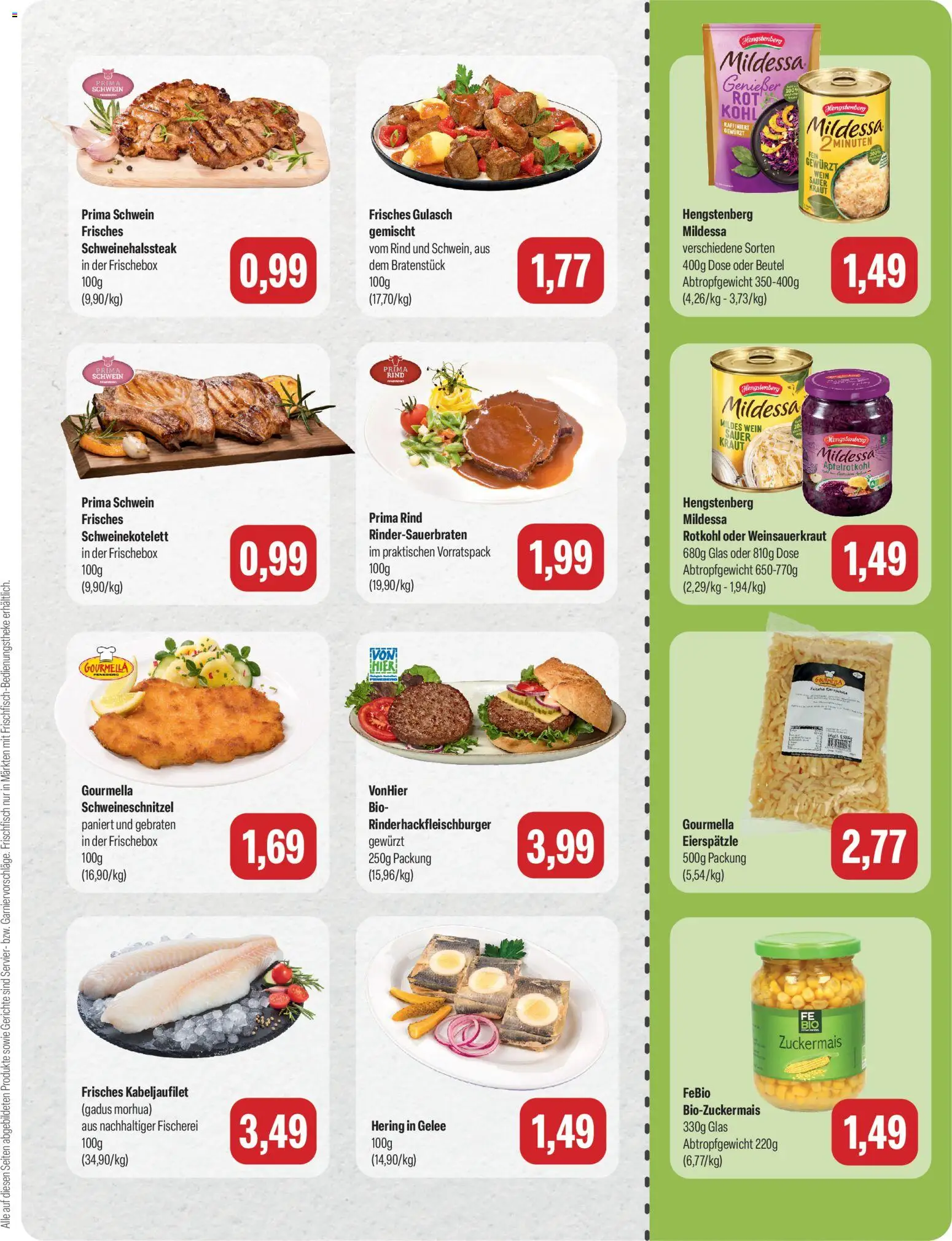 Feneberg Angebote – gültig ab 10.09.2026 | Seite: 3 | Produkte: Rotkohl, Gulasch, Kraut, Gerichte