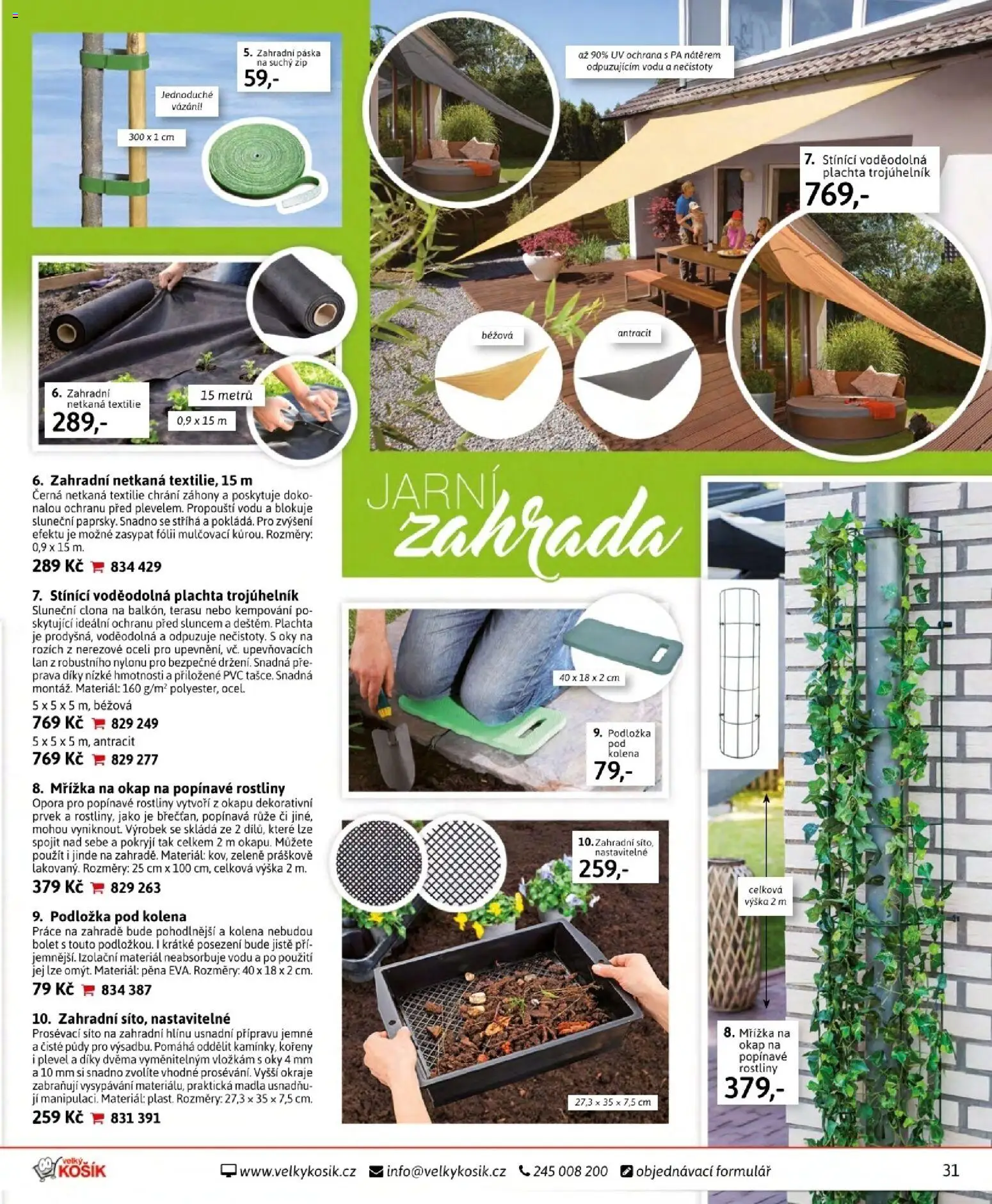 Velký Košík katalog červen 2026 od 01.06.2026 | Strana: 31 | Produkty: Zahrada, Košík, Rostliny, Plachta