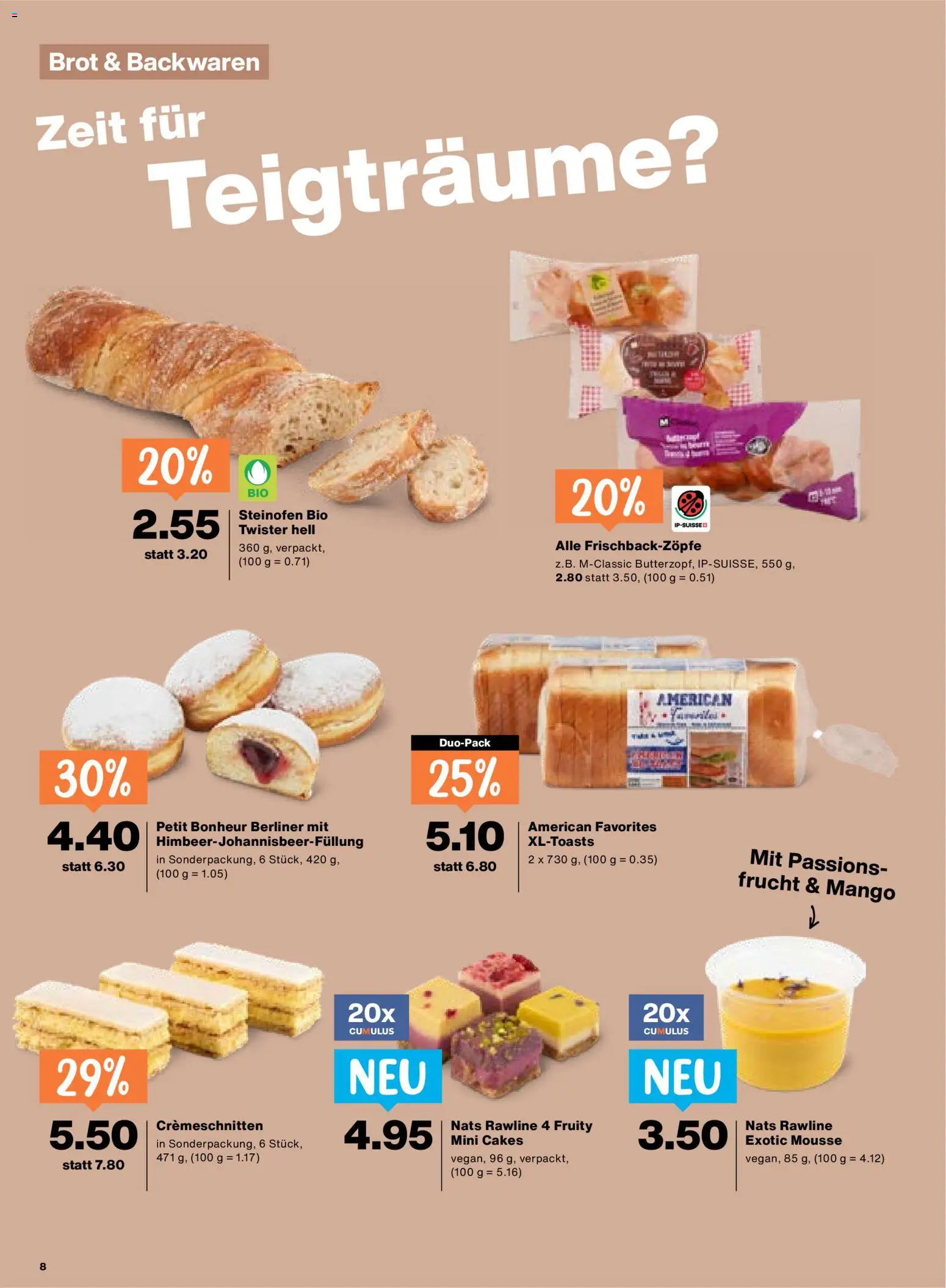 Migros aktionen – gültig ab 21.05.2026 | Seite: 8 | Produkte: Brot, Mango