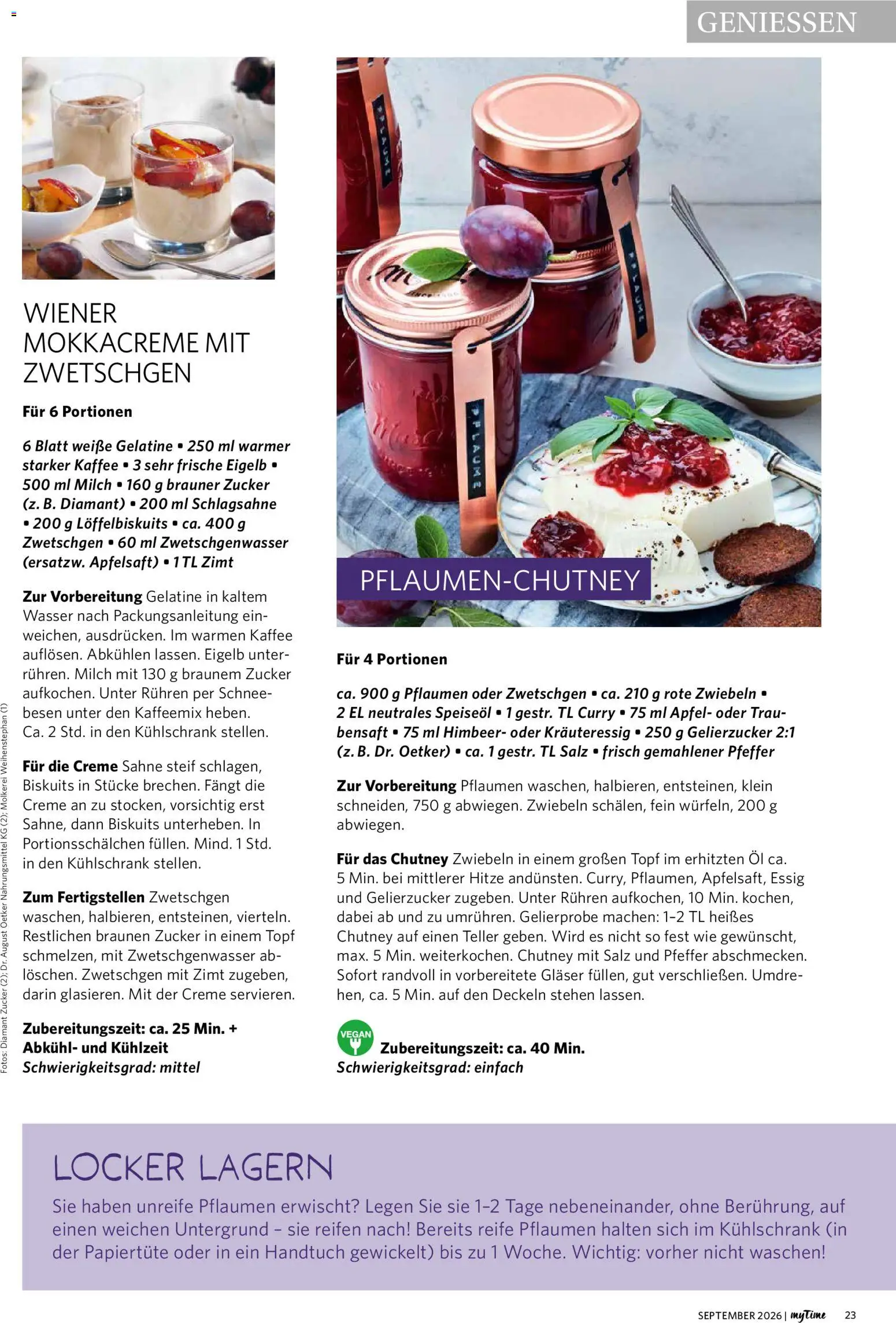 Combi myTime September 2026 – gültig ab 01.09.2026 | Seite: 23 | Produkte: Gelierzucker, Essig, Äpfel, Sahne