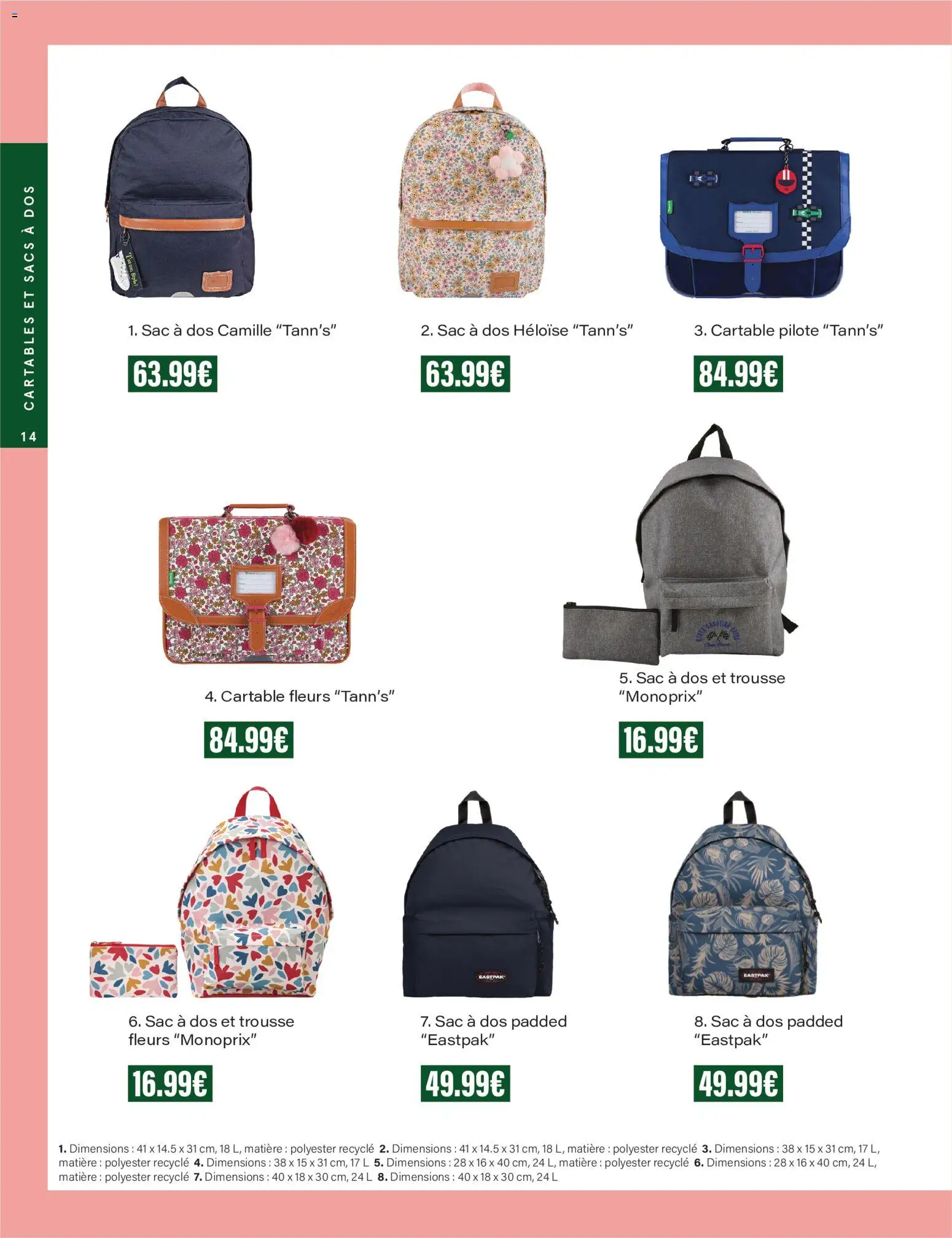 {H1} | Page: 14 | Produits: Sac, Cartable, Sac à dos