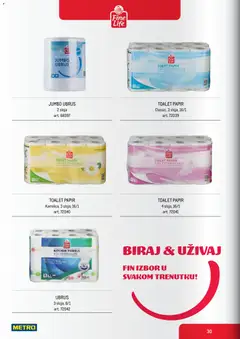 Metro katalog Fine Life - Biraj & Uživaj - pregled Metro kataloga - važi od 01.06.2026 | Strana: 30 | Proizvode: Toalet papir, Ubrus, Med