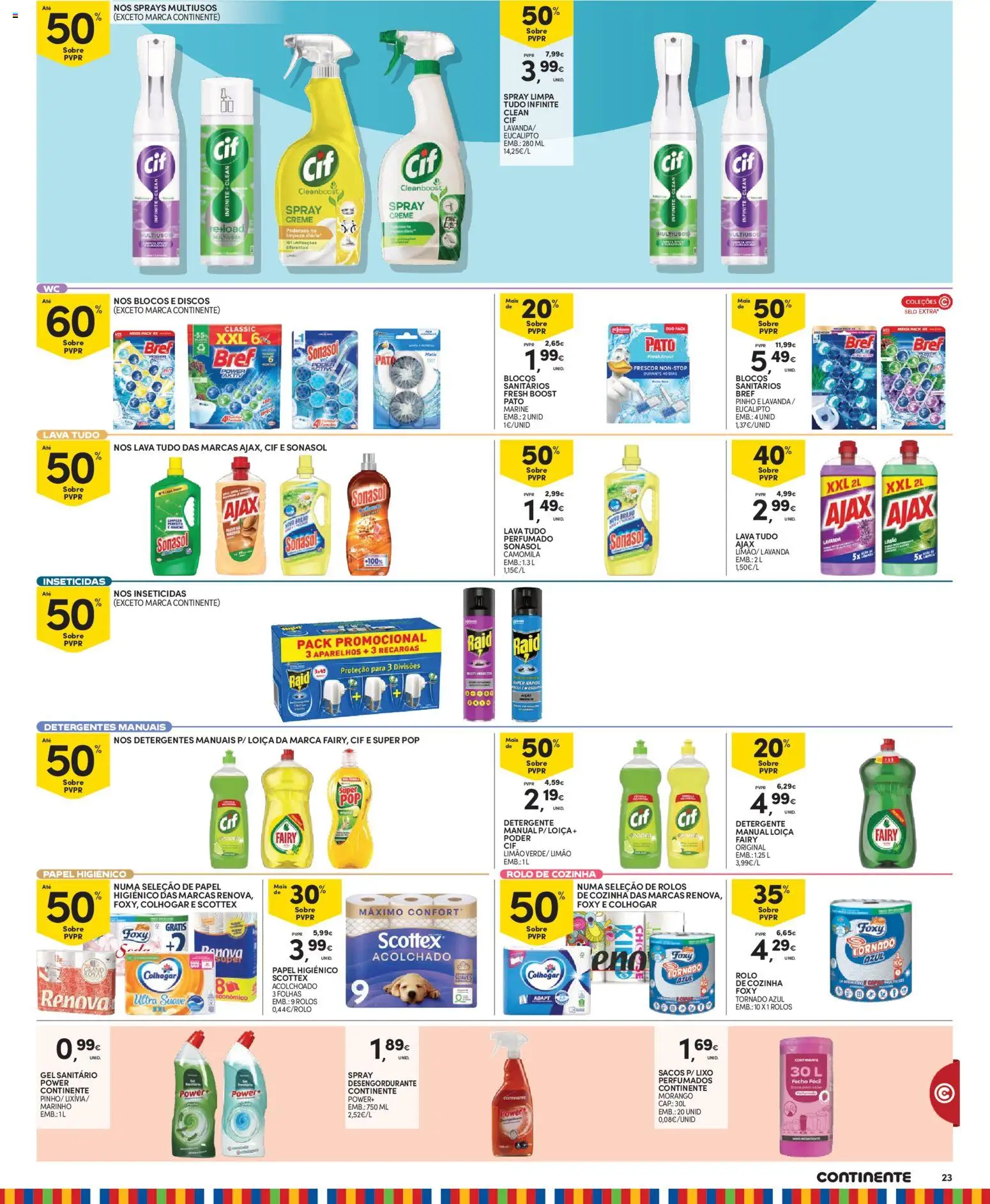 Continente Madeira │ válido de 21/07/2026 | Página: 23 | Produtos: Papel higiénico, Detergente, Creme