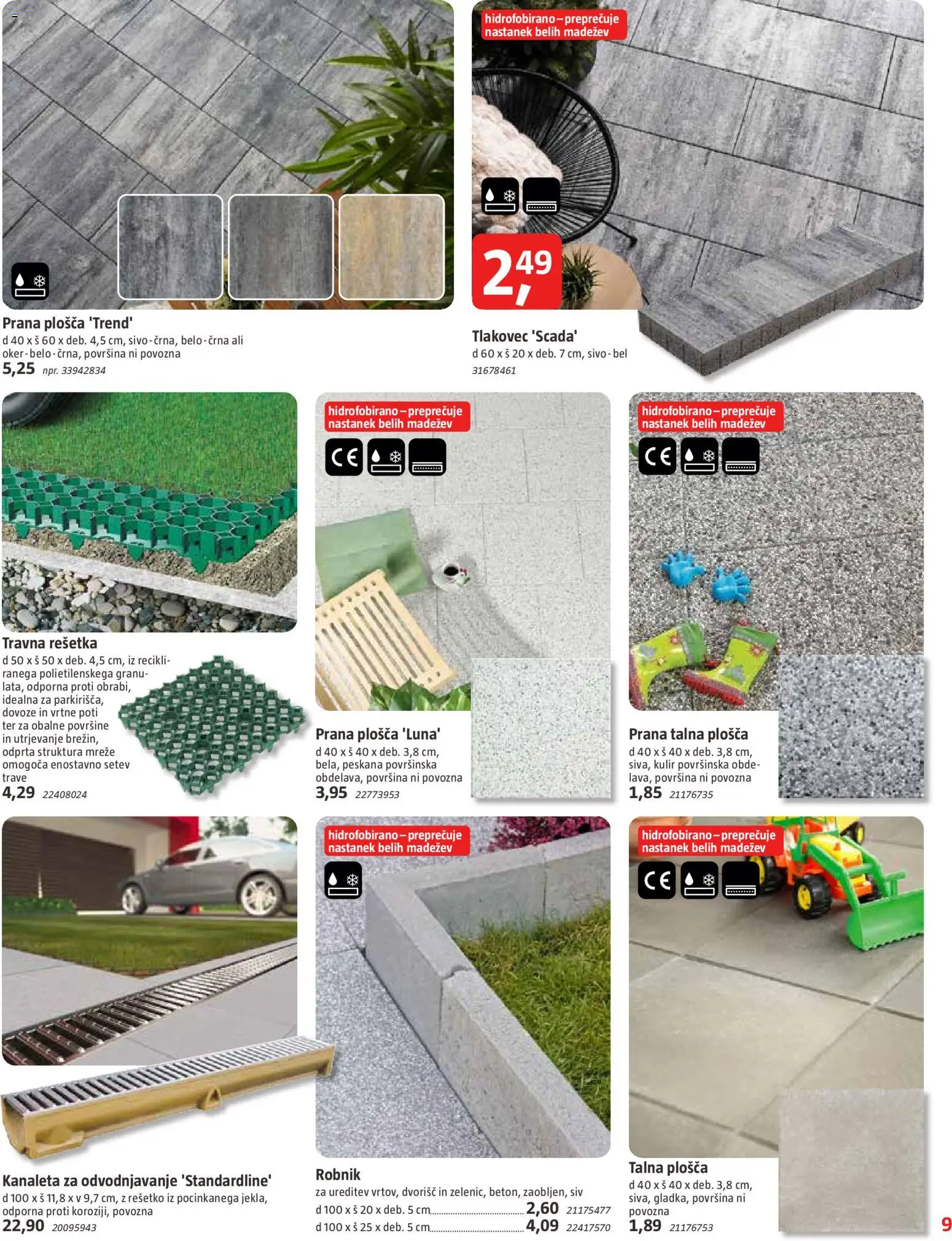Novi Bauhaus katalog ponudbe – veljaven od 03.06.2026 | Stran: 9 | Izdelki: Robnik, Tlakovec