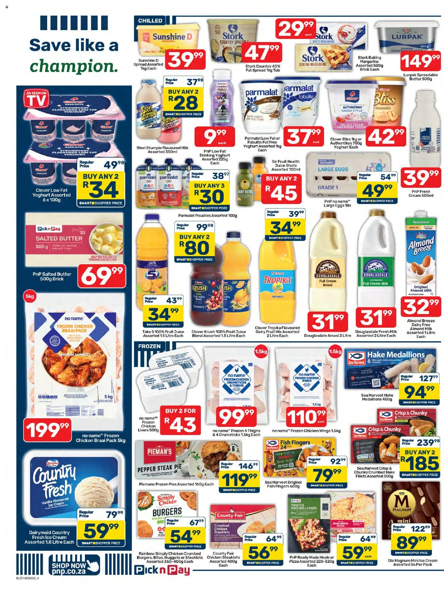 New Pick n Pay catalogue – valid from 07/08/2026 | Page: 4 | Products: Spread, Fish, Cream, Fat spread