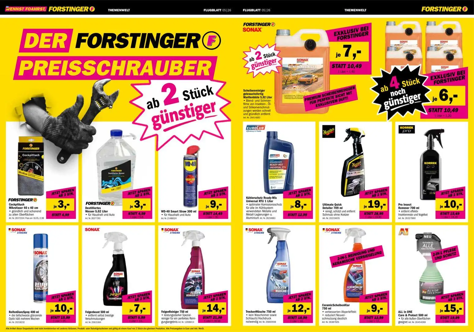Forstinger Flugblatt gültig ab 27.05.2026 | Seite: 5 | Produkte: Wasser, Öl