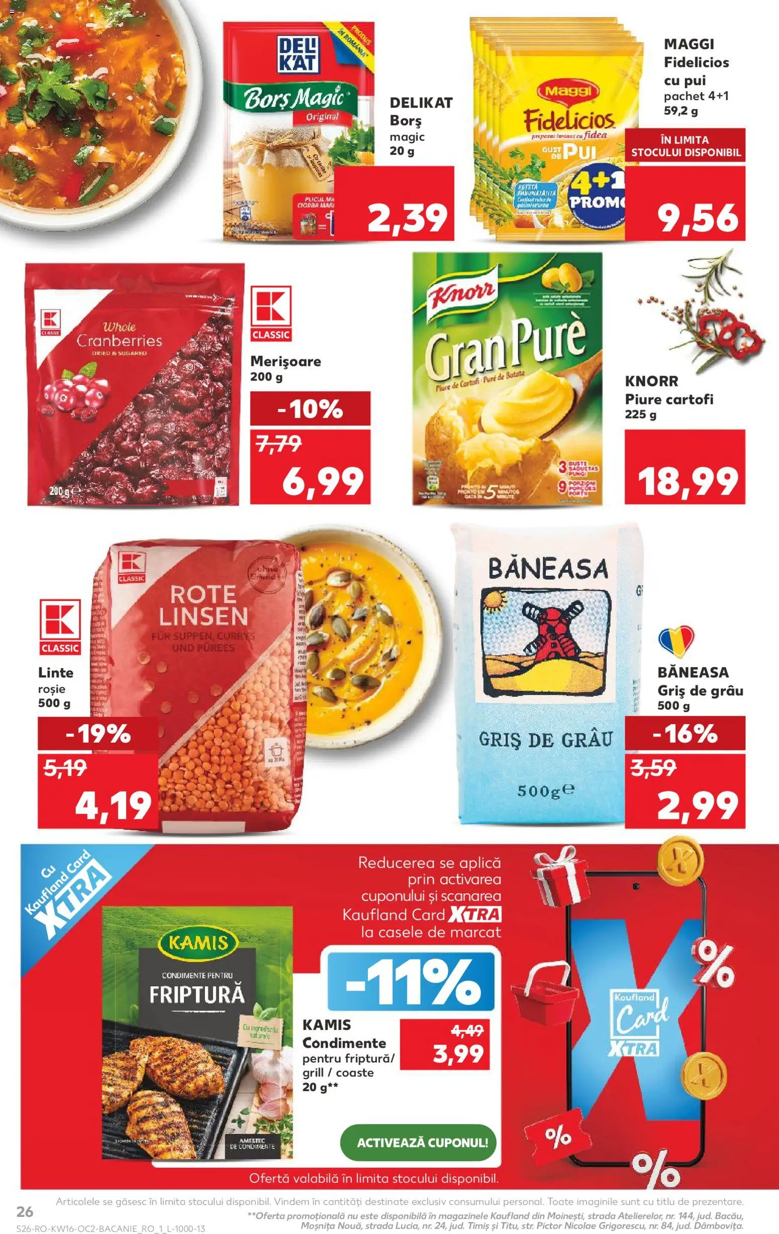 Noul catalog Kaufland – valabil de la 15.04.2026 | Pagină: 26 | Produse: Grill, Condimente, Cartofi, Çocuk sutyeni