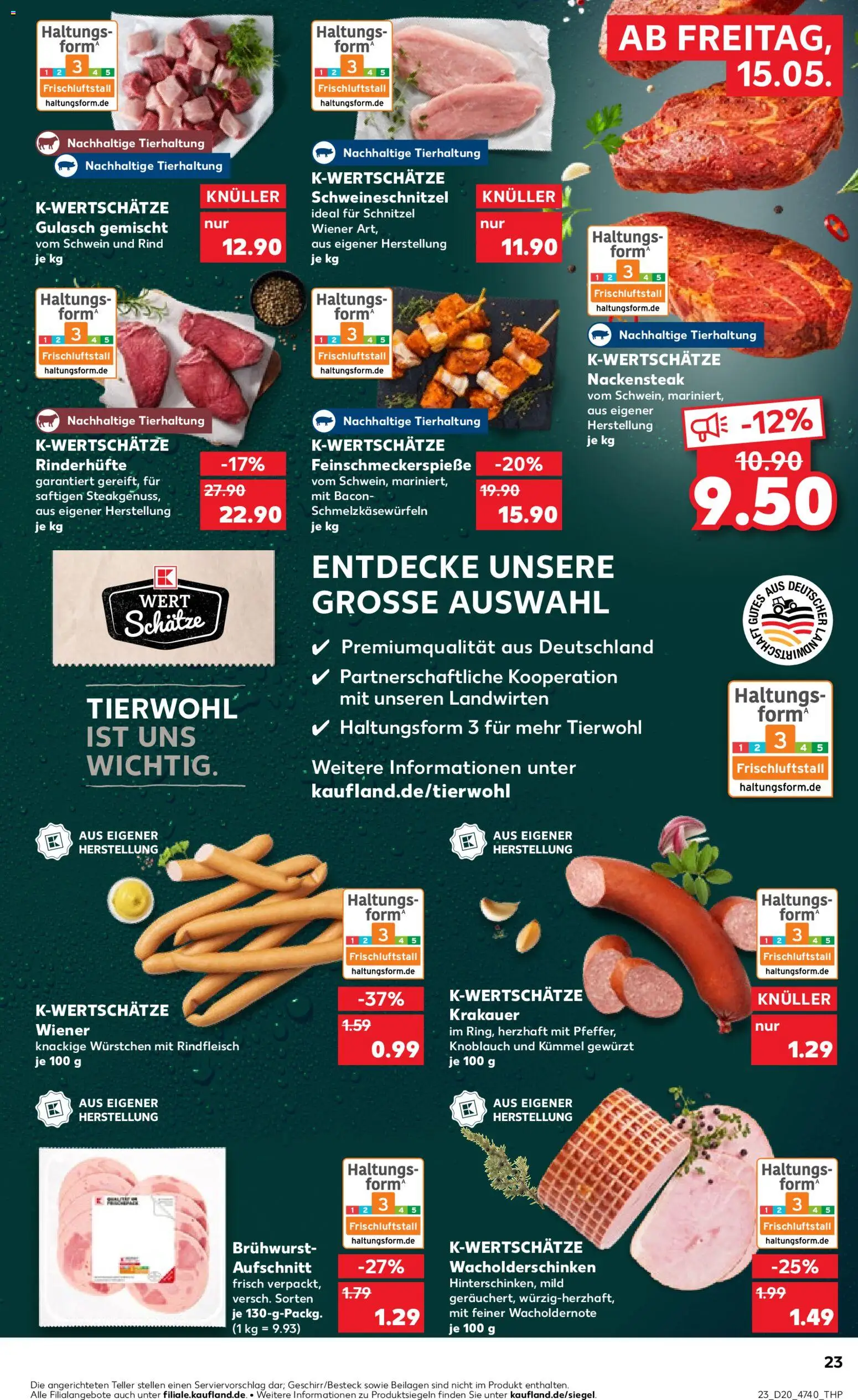 Kaufland Prospekt Hannover	 – gültig ab 15.05.2026 | Seite: 23 | Produkte: Gulasch, Knoblauch, Rindfleisch, Steak