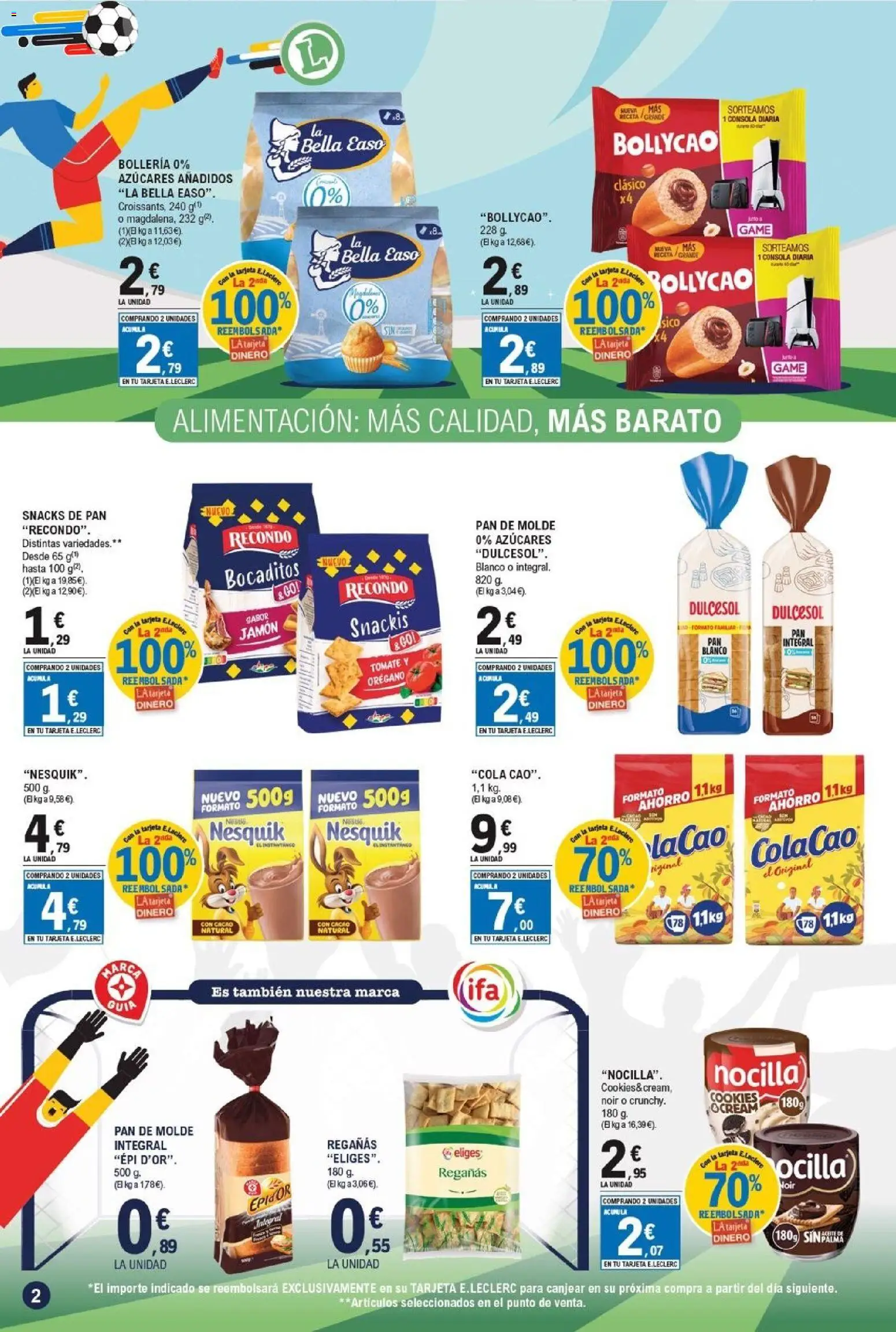 E.Leclerc folleto Gool │ válido desde el 03.06.2026 | Página: 2 | Productos: Pan, Jamón, Consola, Pan de molde