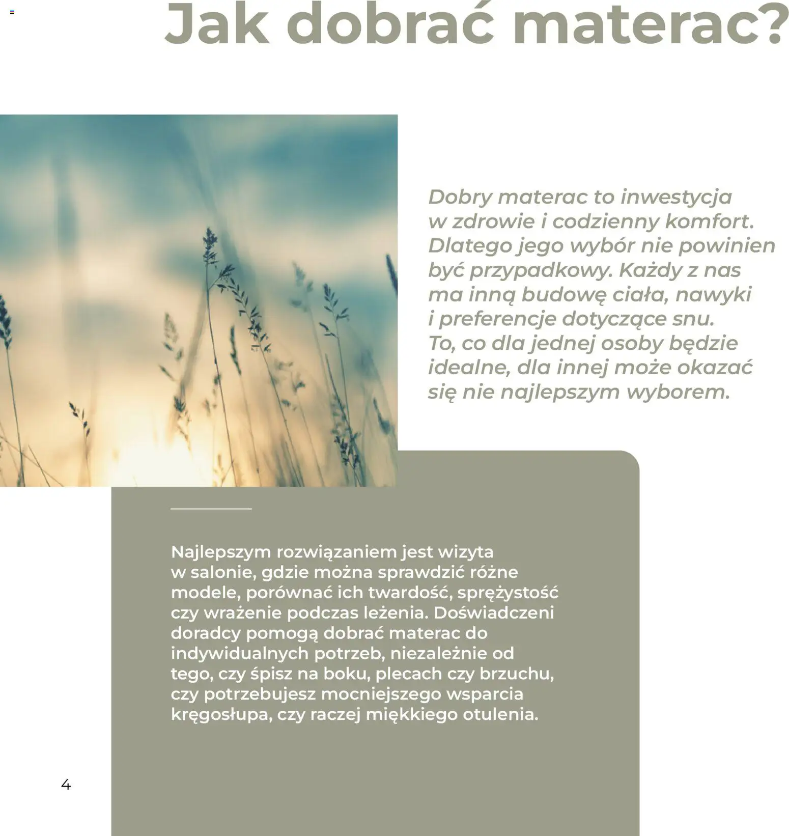 Salony Agata Gazetka - Natura od 27.01.2026 | Strona: 4 | Produkty: Materac