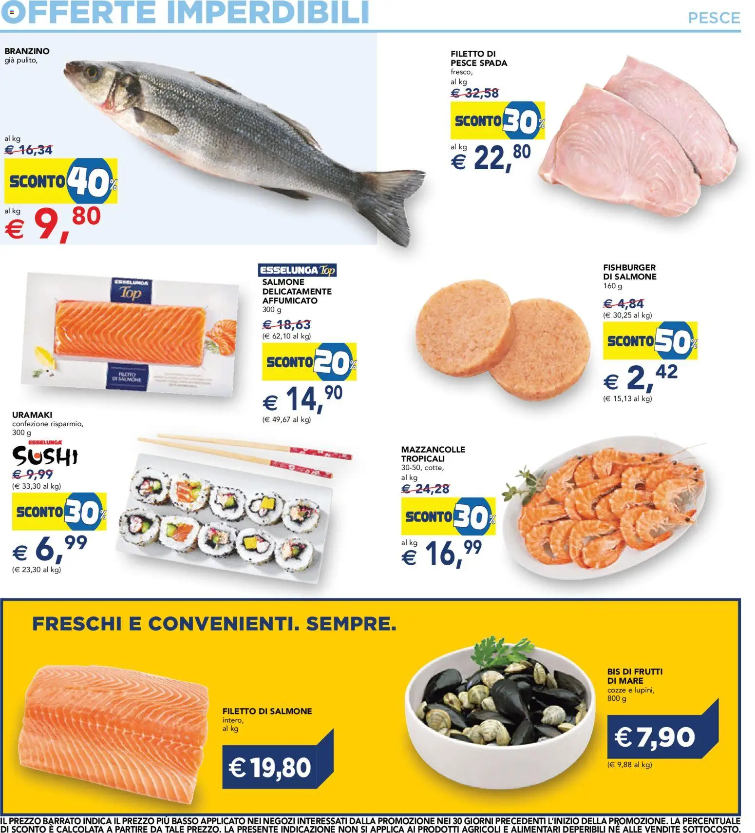 Volantino Esselunga S del 10/09/2026 | Pagina: 13 | Prodotti: Filetto, Branzino, Frutti di mare, Top