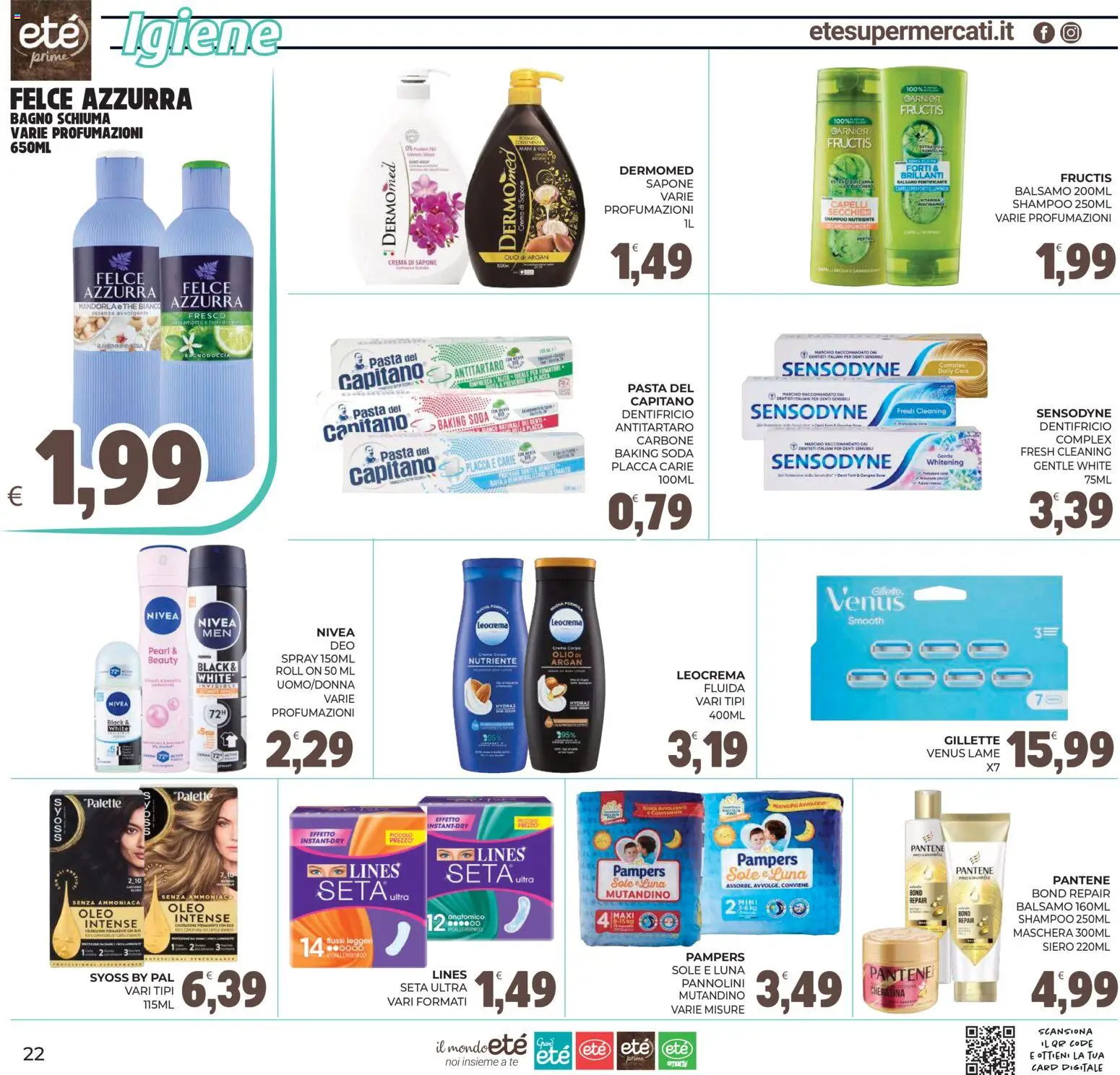 Volantino Eté del 02.06.2026 | Pagina: 22 | Prodotti: Maschera, Pannolini, The, Pampers