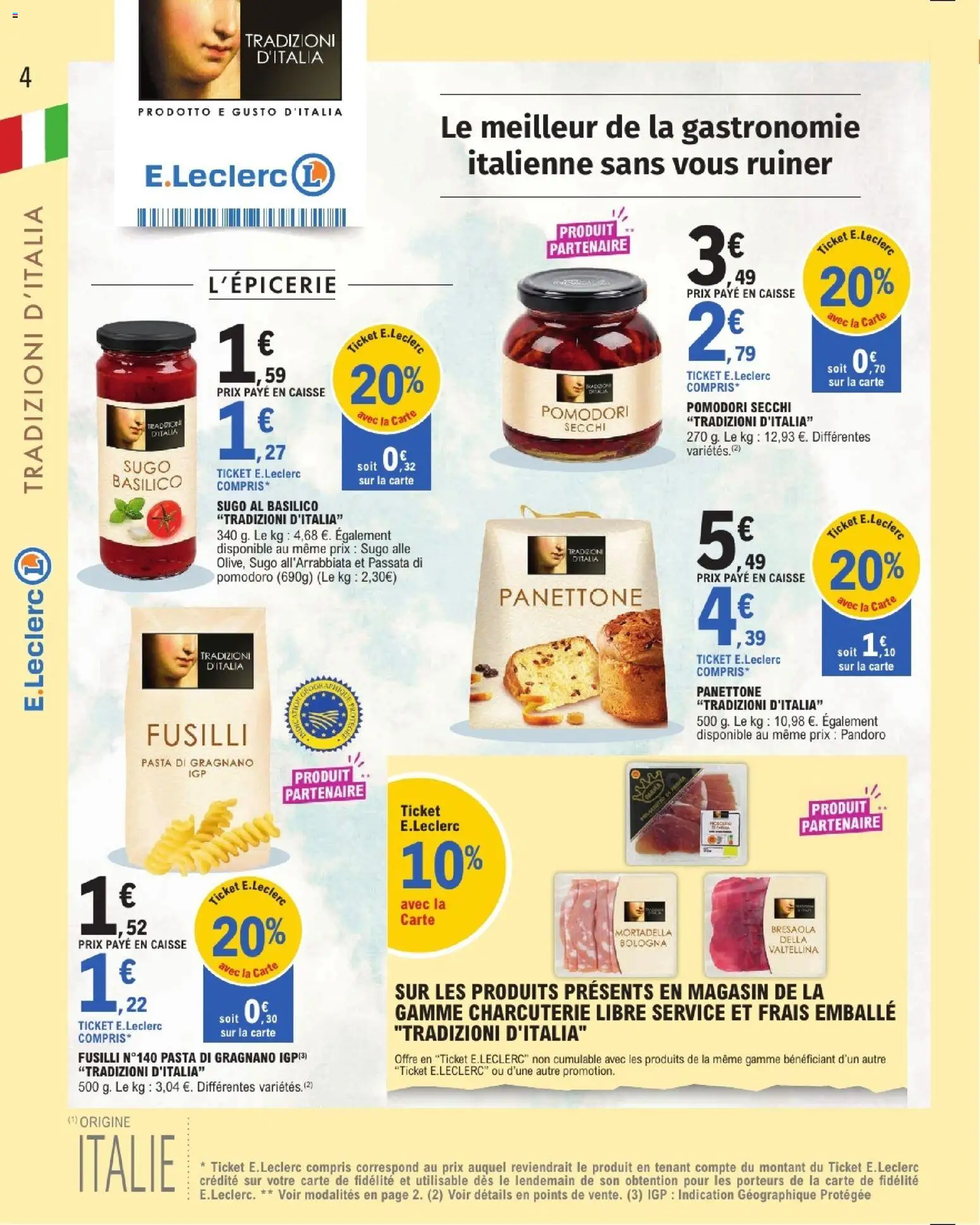 {H1} | Page: 4 | Produits: Fusilli, Panettone, Pandoro