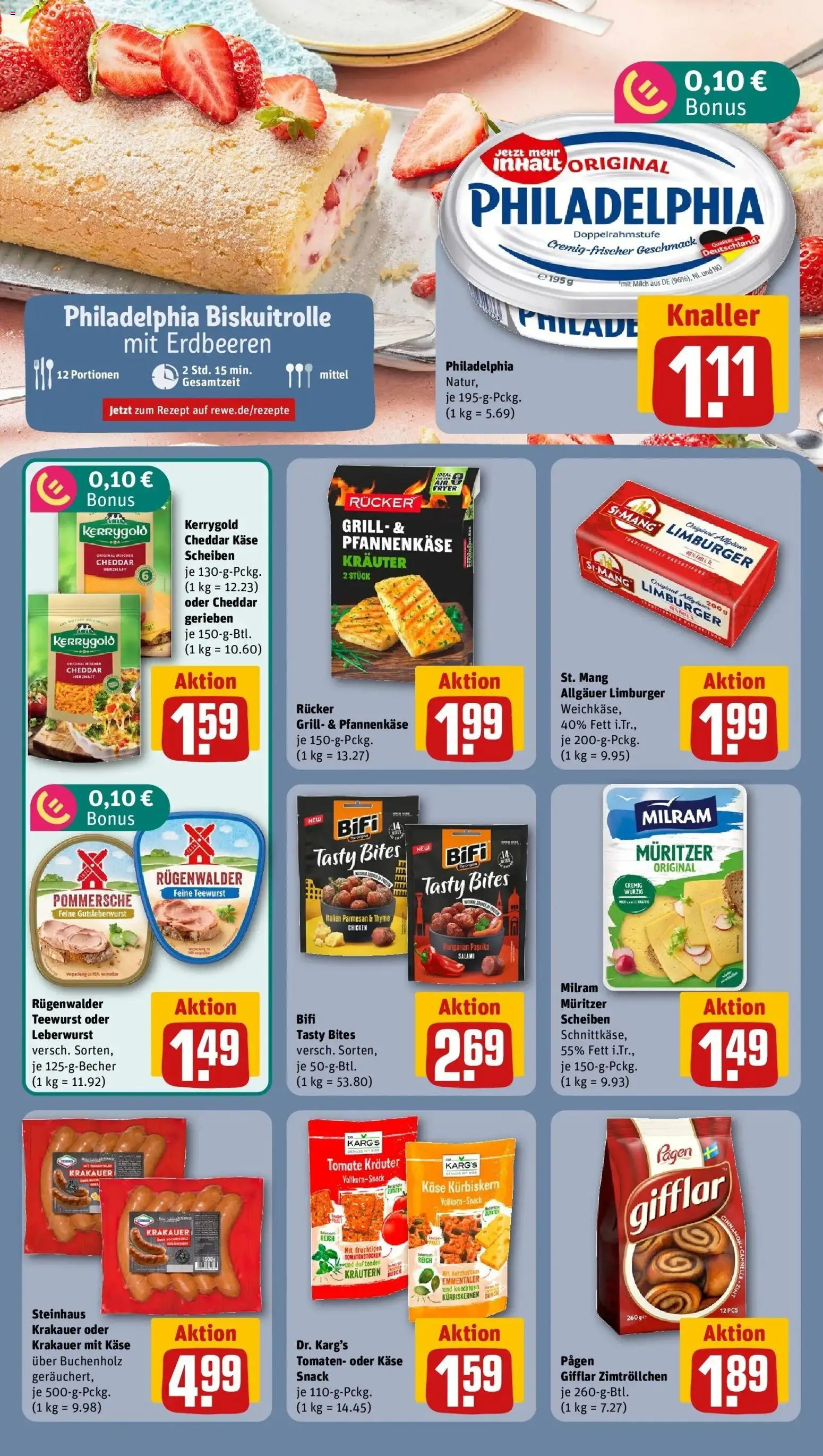 Rewe Prospekt Lauenförde – gültig ab 13.07.2026 | Seite: 12 | Produkte: Milch, Käse, Bifi, Salami