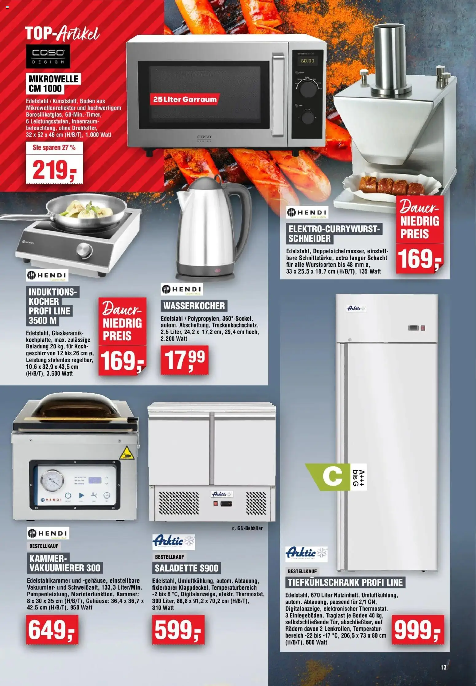 Edeka Prospekt Kulmbach (ab 20.08.2026) » Angebote Online | Seite: 13 | Produkte: Mikrowelle, Wasserkocher, Kocher, Vakuumierer