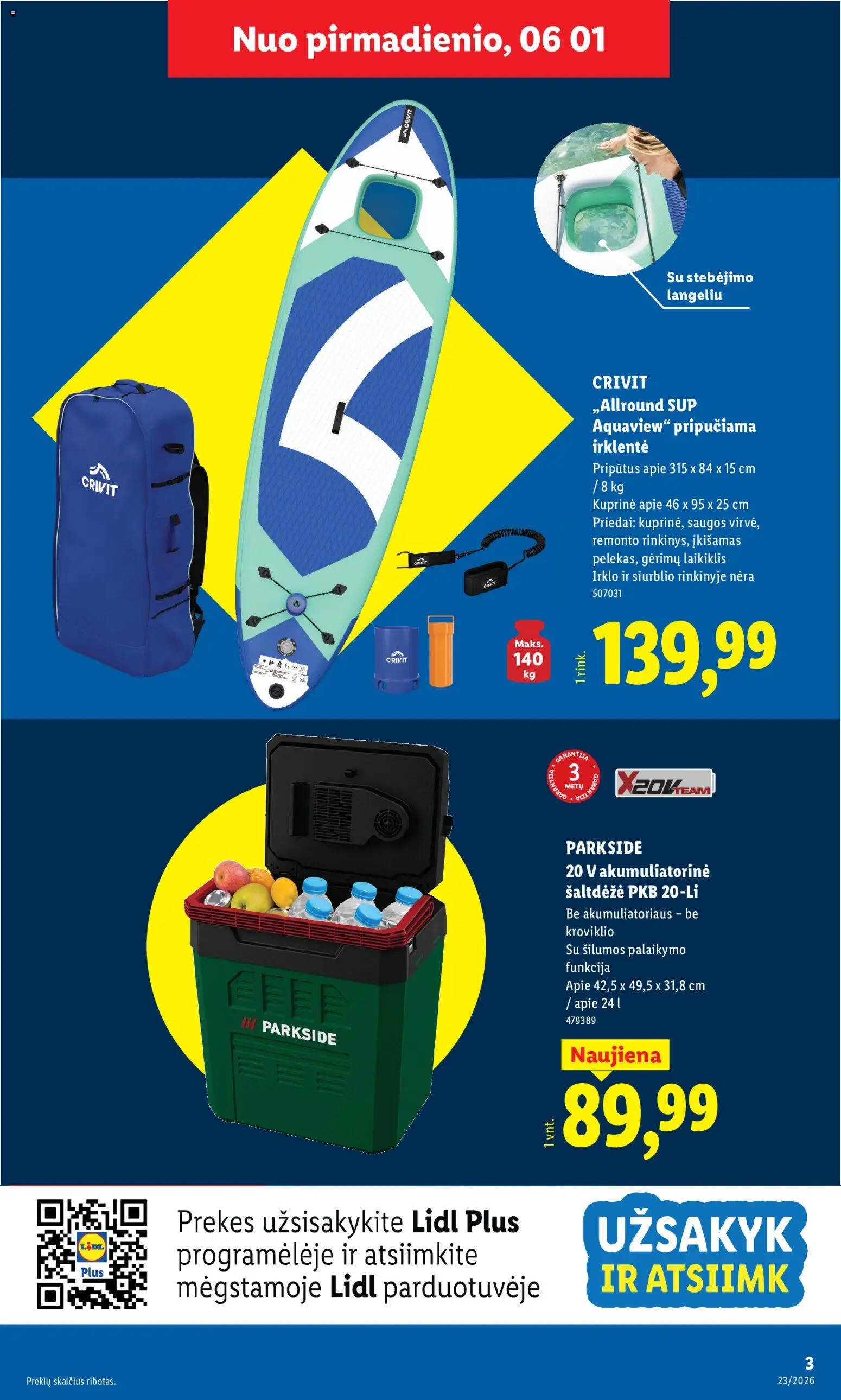 LIDL akcijos nuo 01.06.2026 | Puslapis: 3 | Prekių: Kuprinė